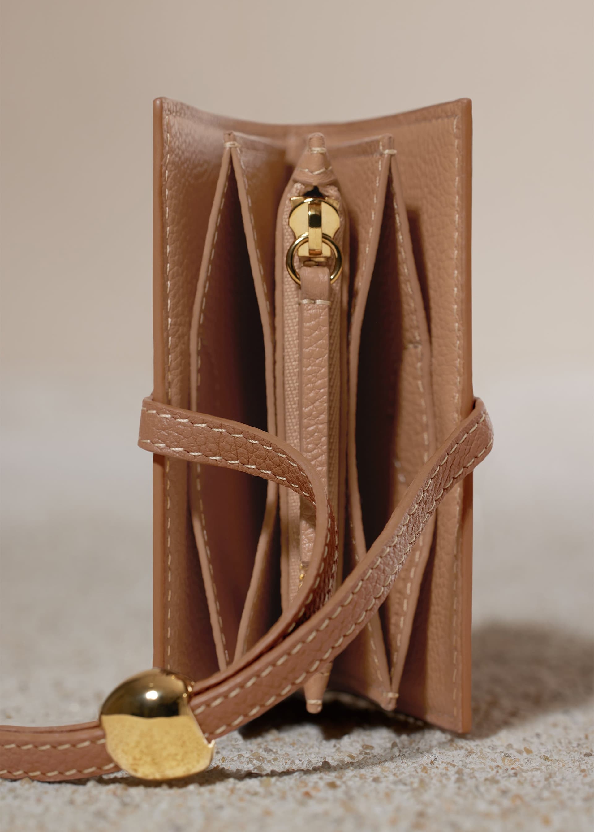 Porte cartes Kayé - Duo Camel Grainé - Photo 4