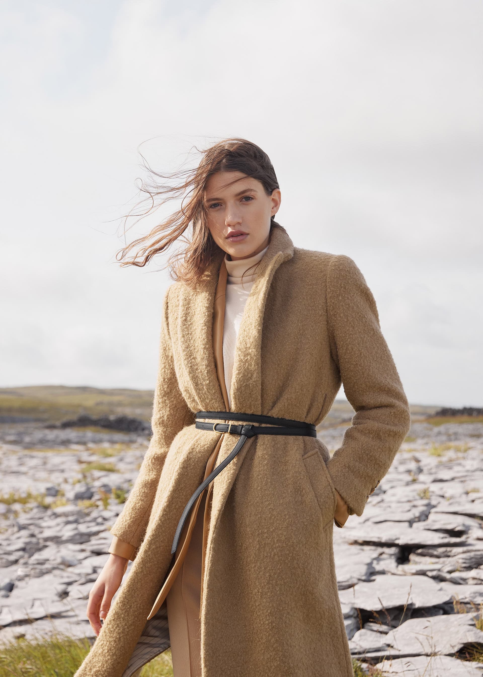 Ceinture Fine Umi - Noir Grainé - Photo 1