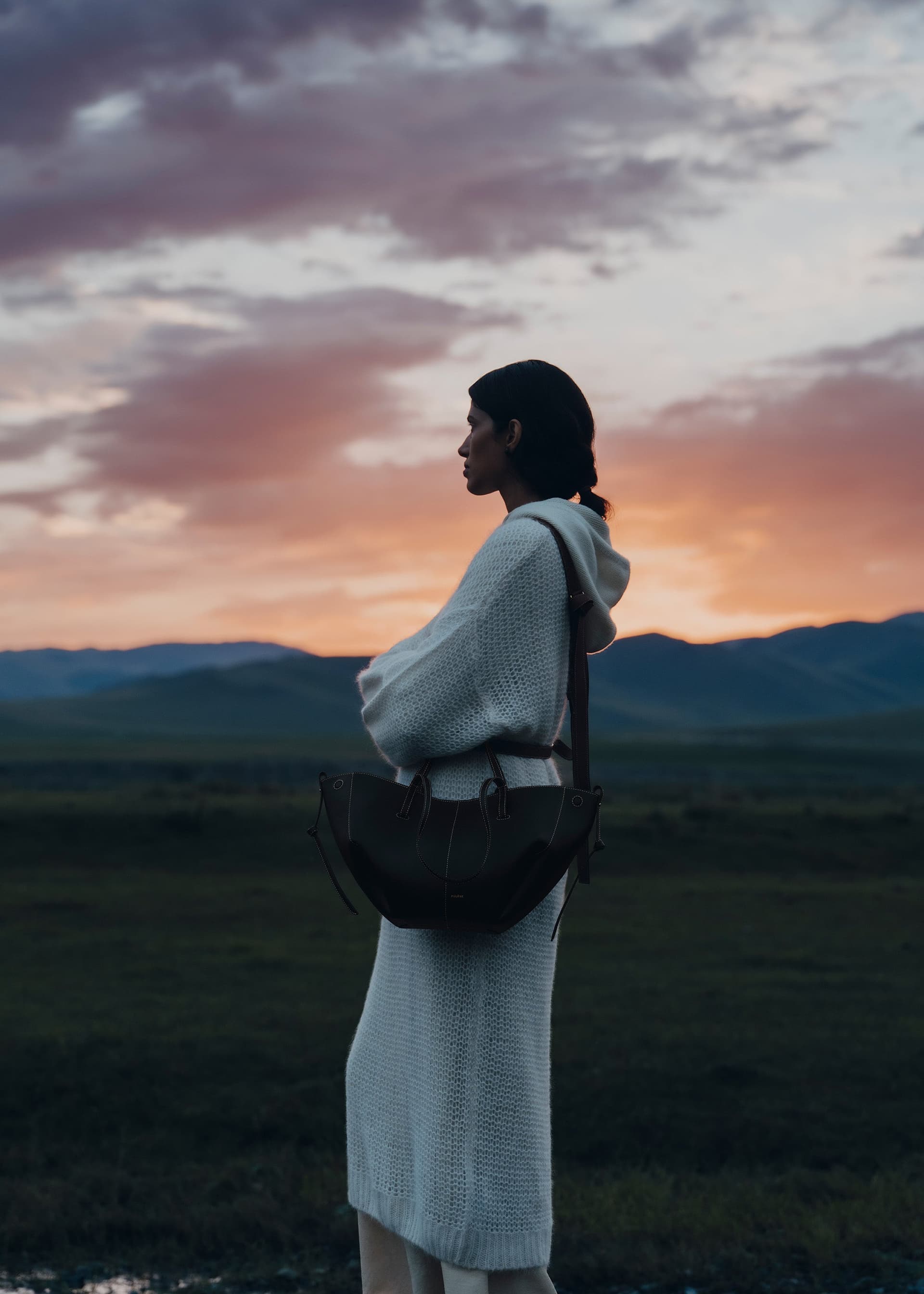 Cyme Mini - Noir Grainé Coutures Écrues - Photo 4