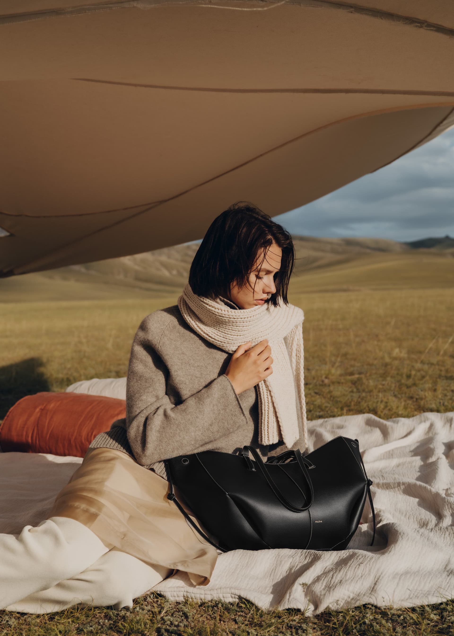 Cyme - Noir Grainé Coutures Écrues - Photo 2