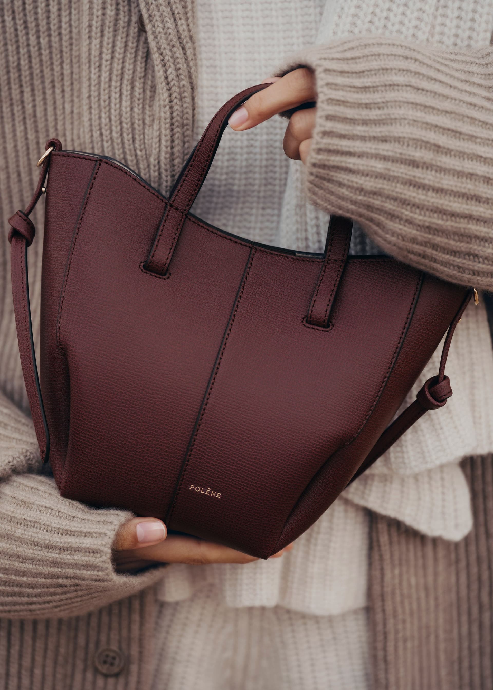 Cyme Tote Nano - Cerise Noire Grainé - Photo 2