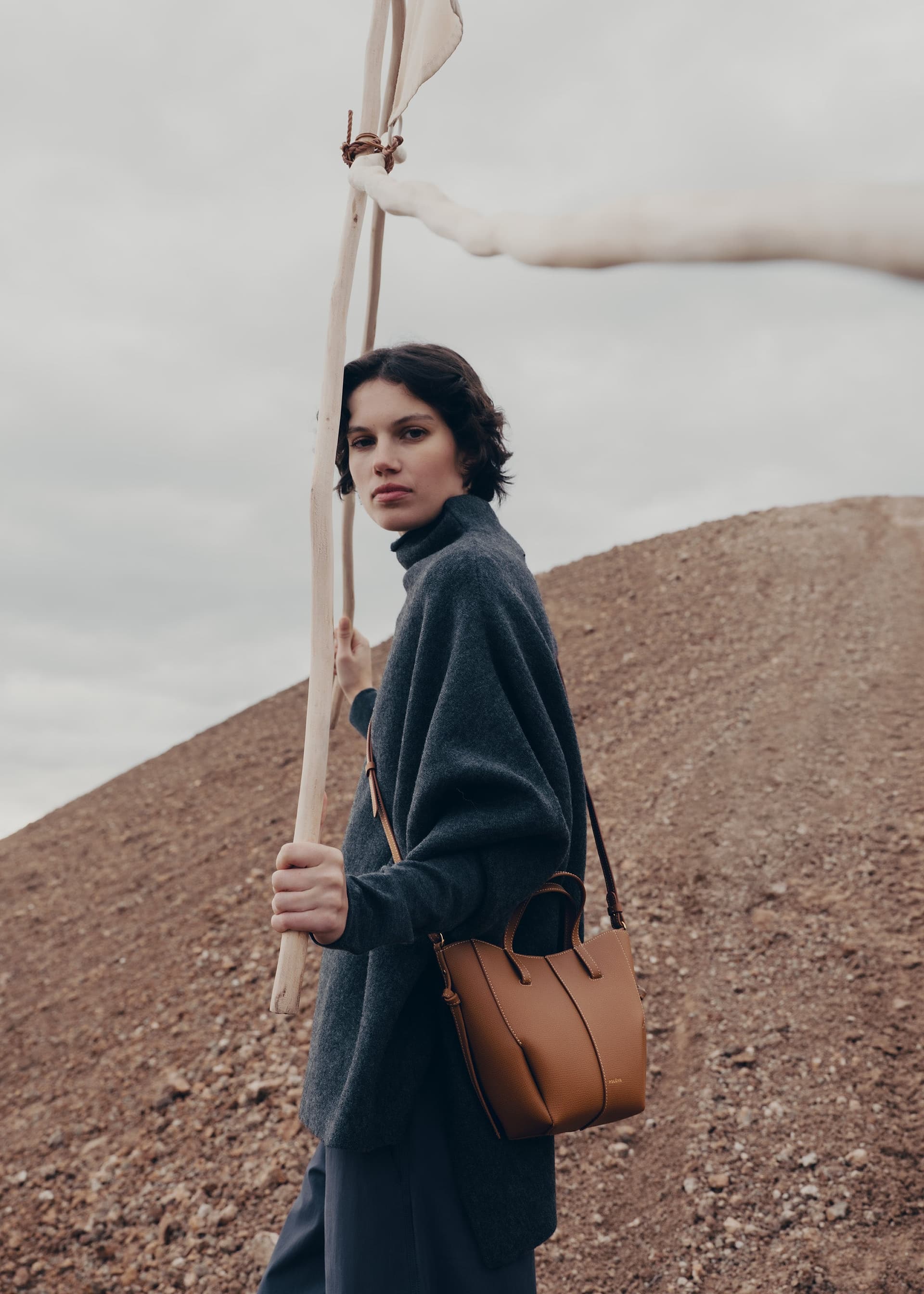 Cyme Tote Nano - Camel Grainé - Photo 3