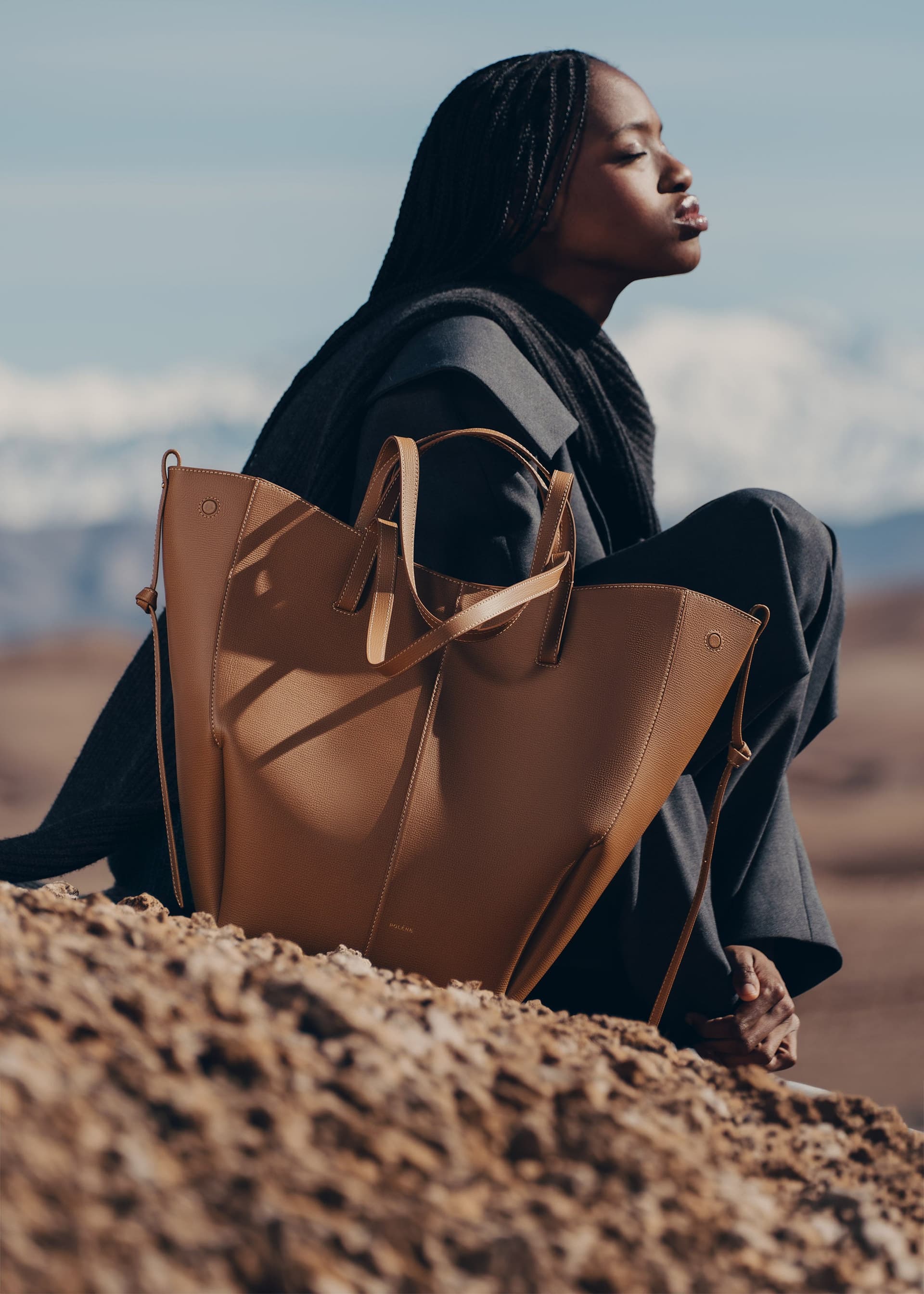 Cyme Tote - Camel Grainé - Photo 1