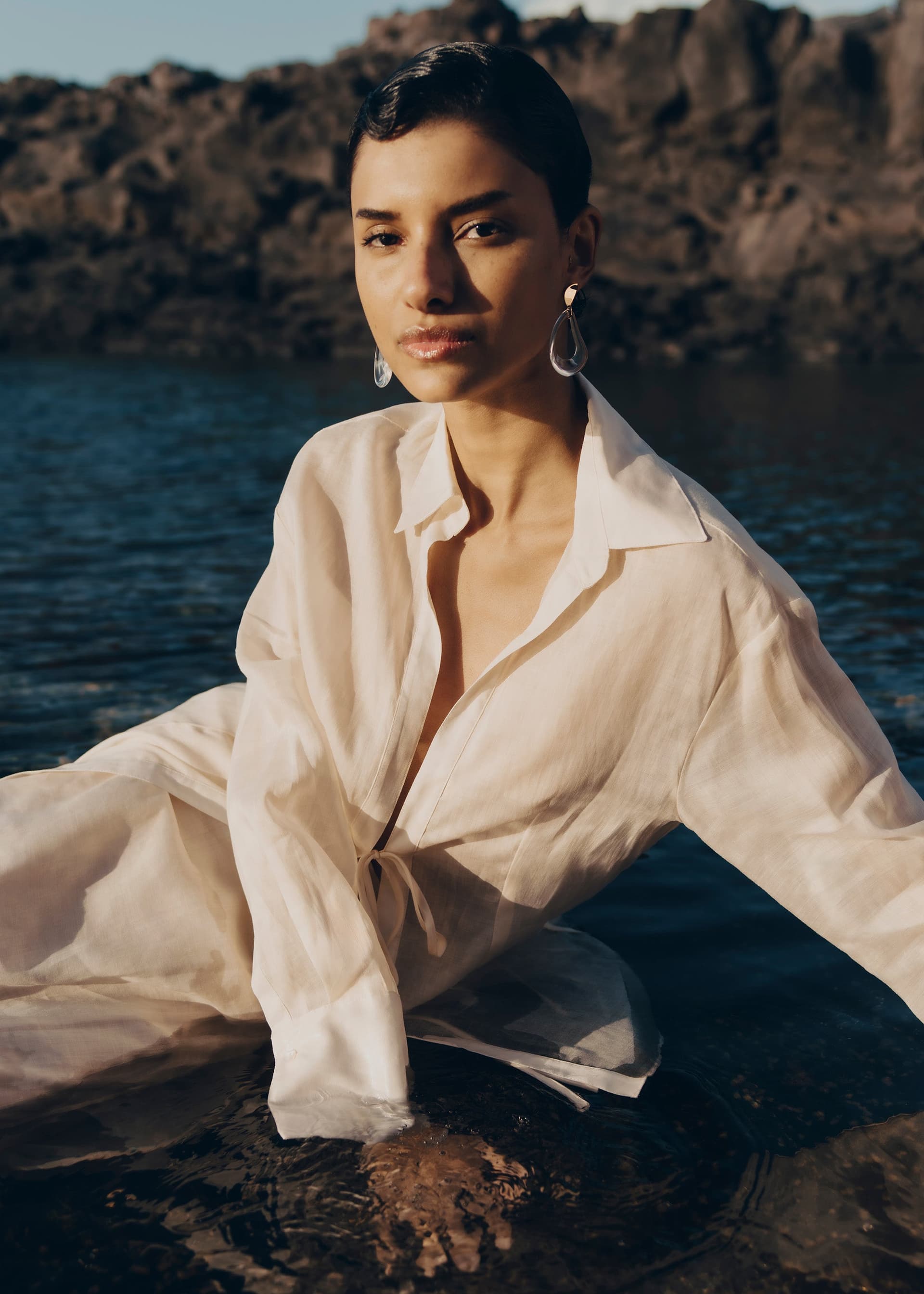 Boucles d'oreilles pendantes Naé - Verre - Photo 1