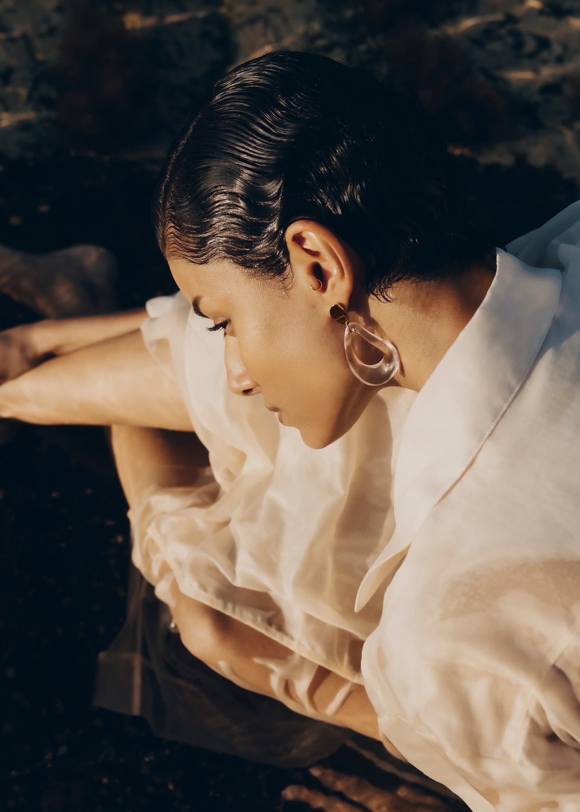 Boucles d'oreilles pendantes Naé - Verre - Photo 5