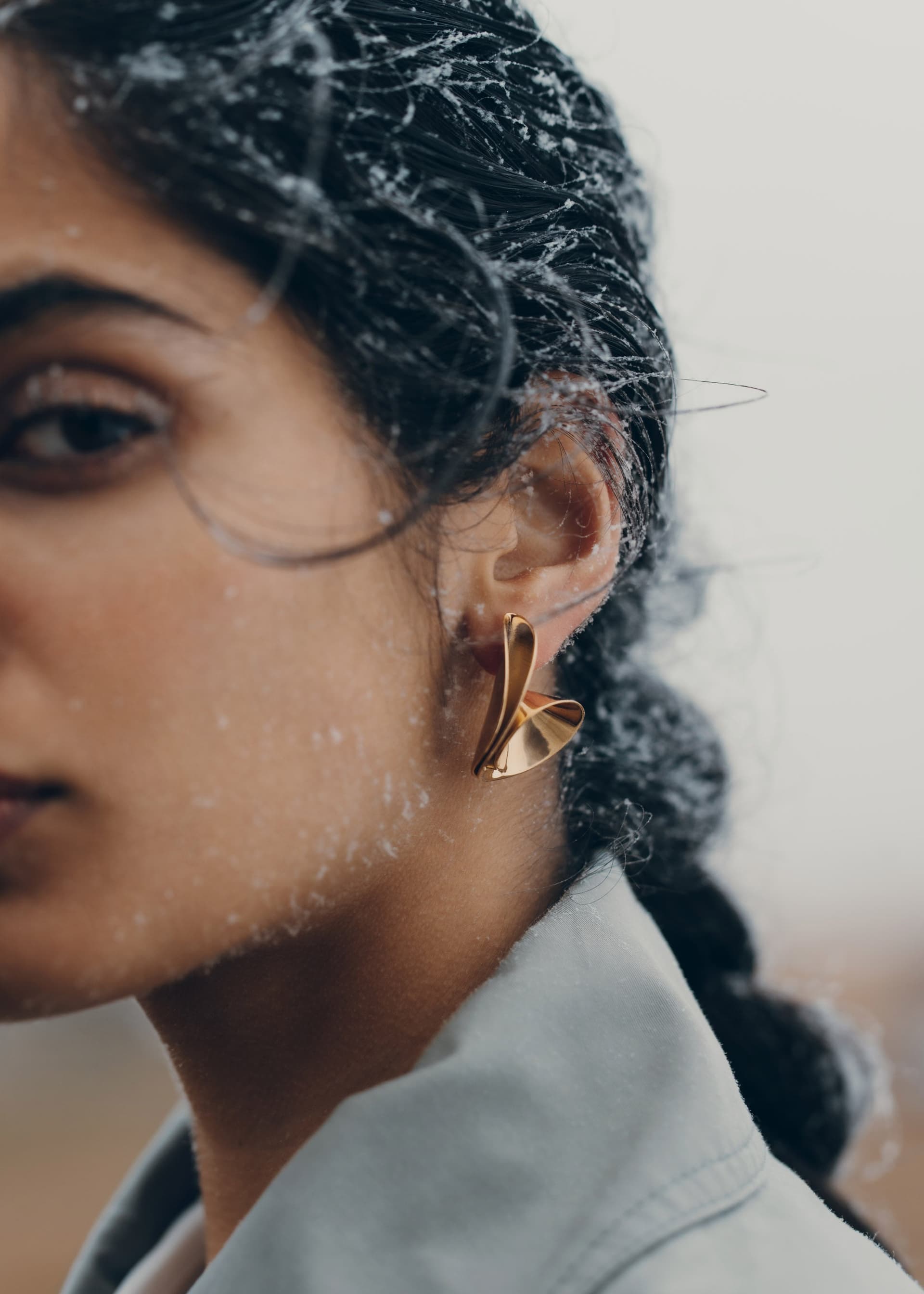 Boucles d'oreilles Éole - Dorée à l'or 24 carats - Photo 5