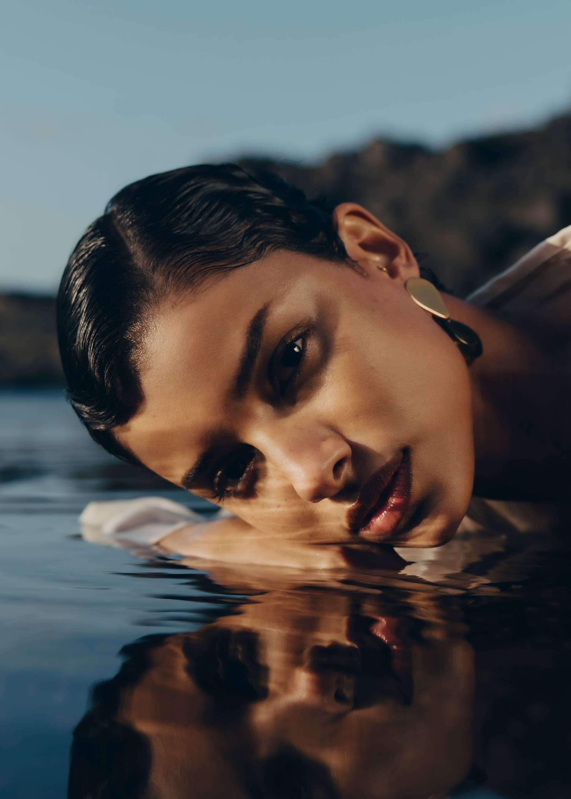 Boucles d'oreilles Naé - Verre fumé - Photo 4