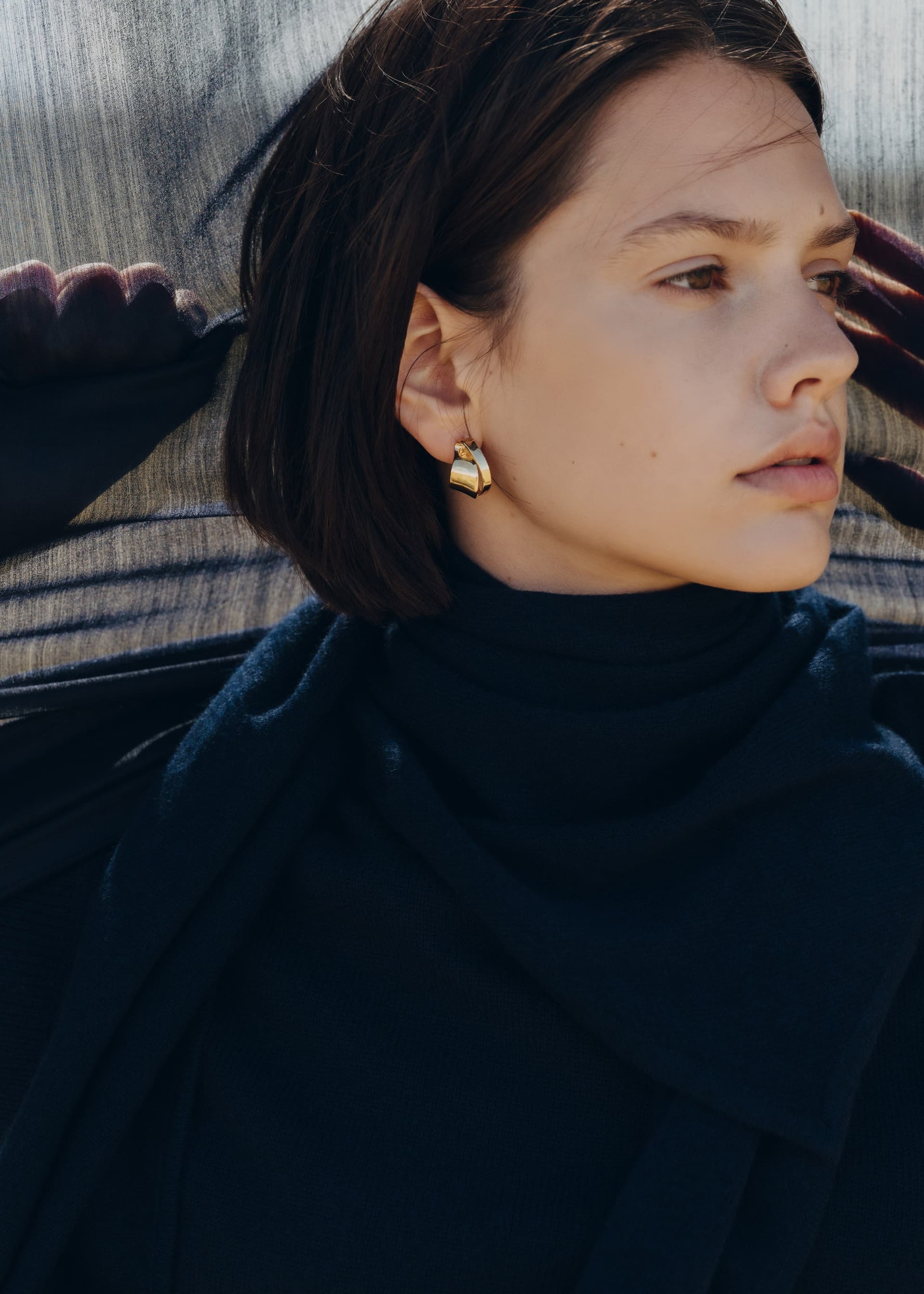 Boucles d'oreilles volutes Éole - Dorée à l'or 24 carats - Photo 4