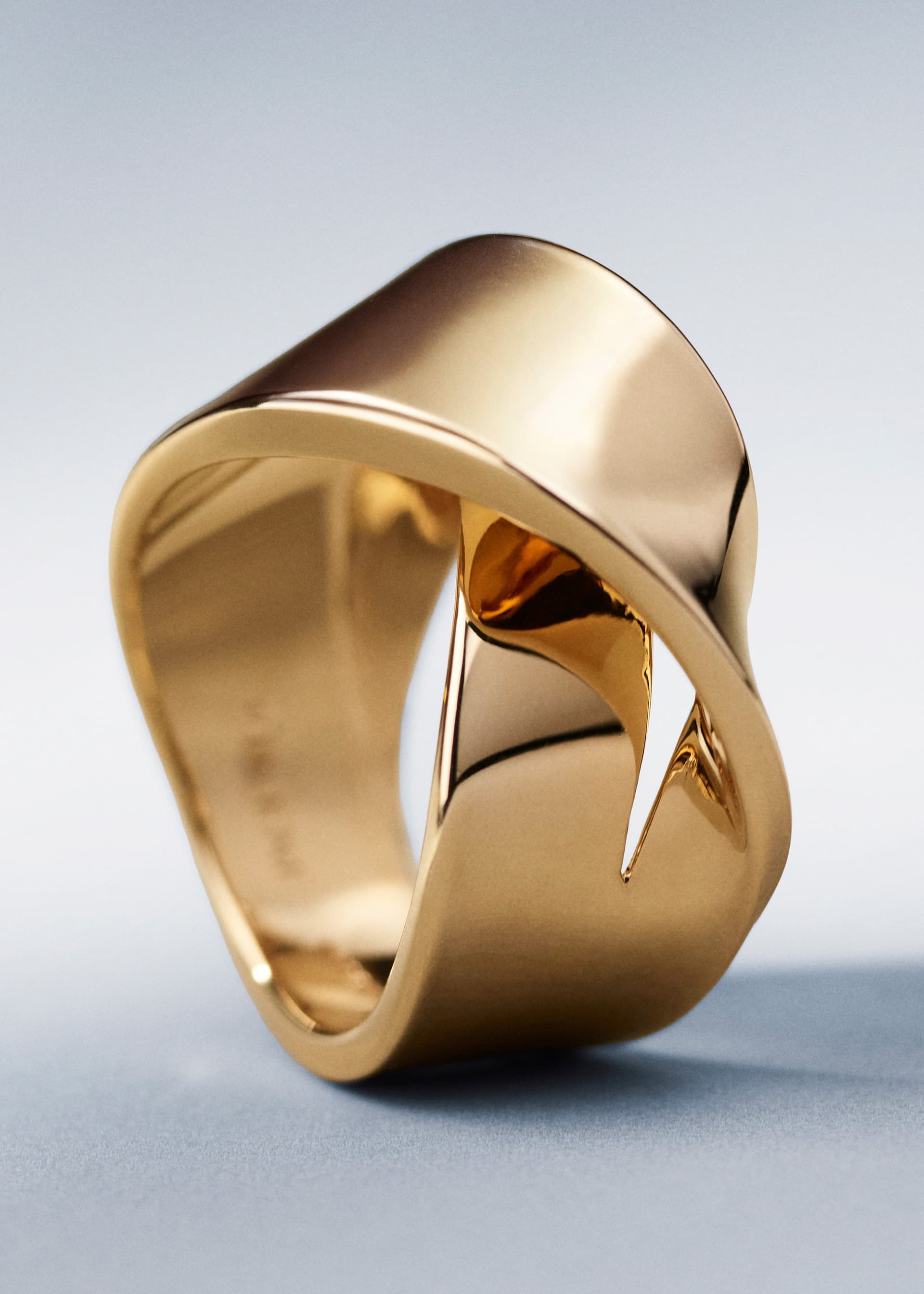 Bague Volute Éole - Dorée à l’or 24 carats - Photo 1