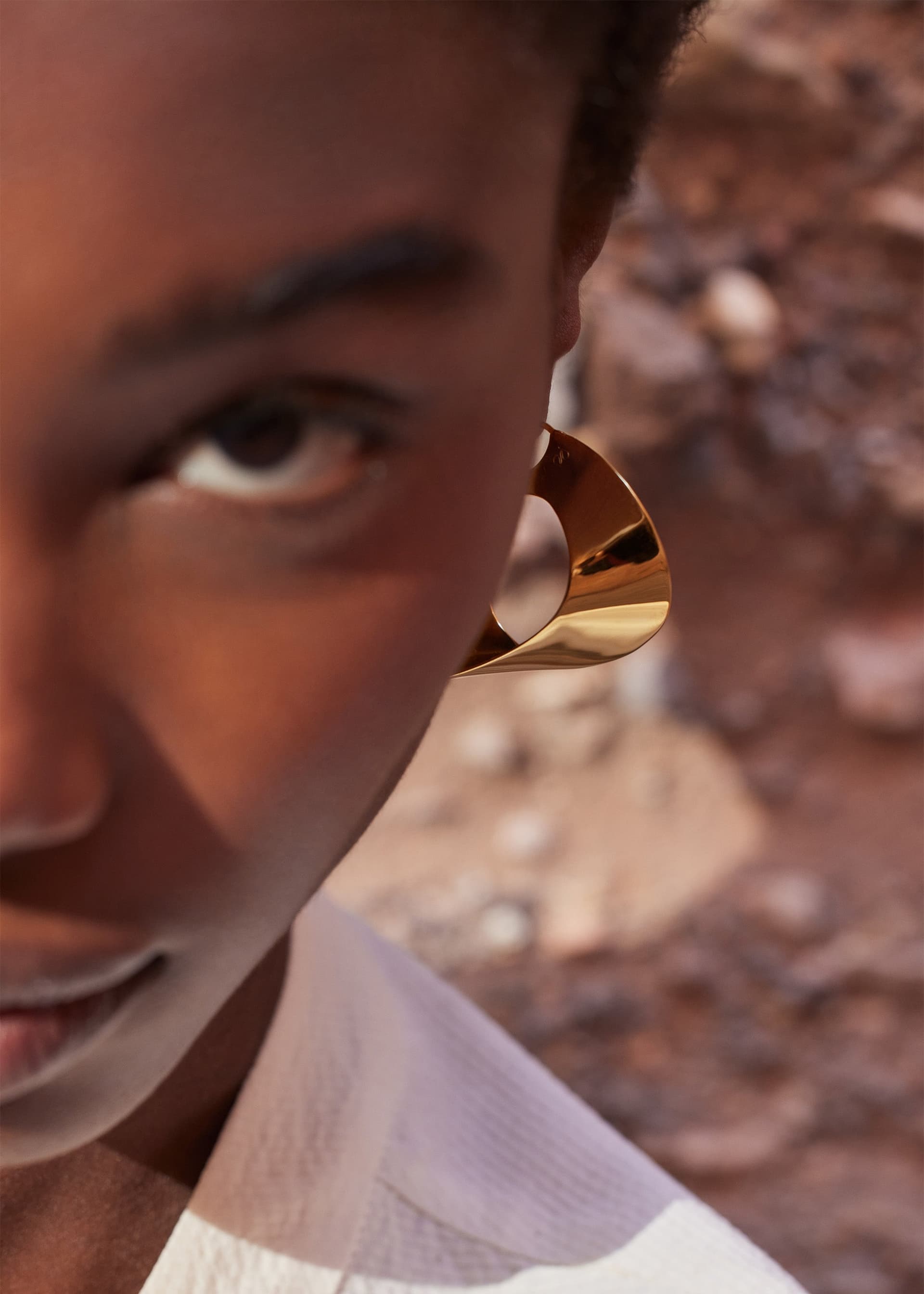 Créoles Éole - Dorée à l’or 24 carats - Photo 4