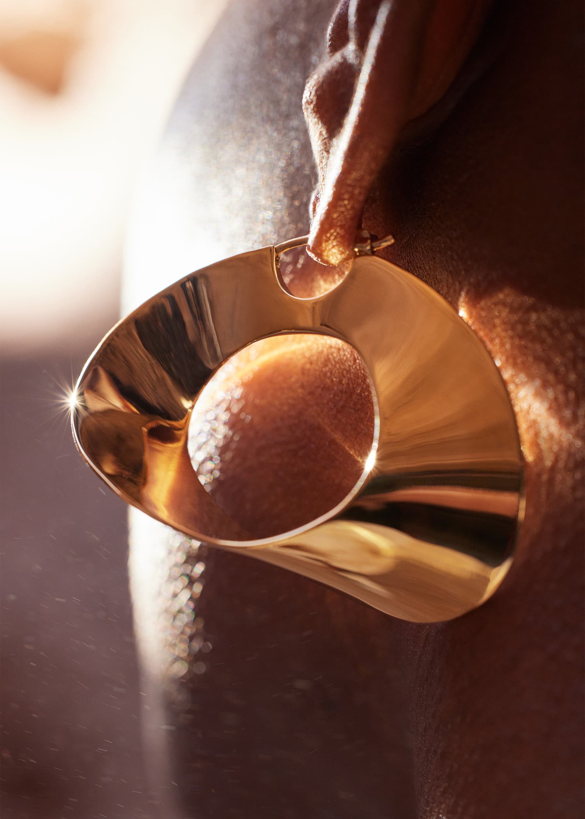 Créoles Éole - Dorée à l’or 24 carats - Photo 5