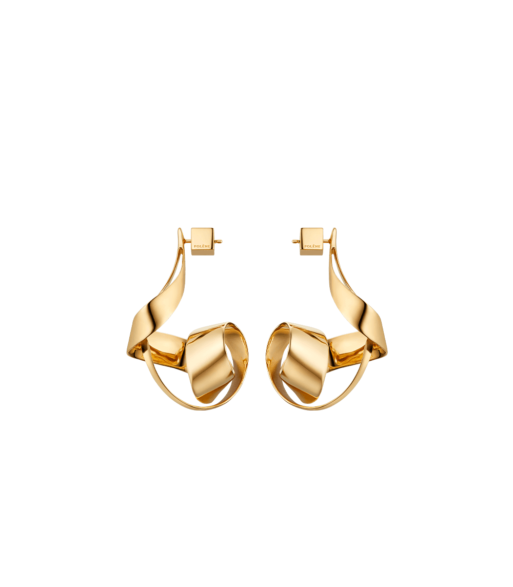 Boucles d’oreilles Spirales Éole - Dorée à l’or 24 carats