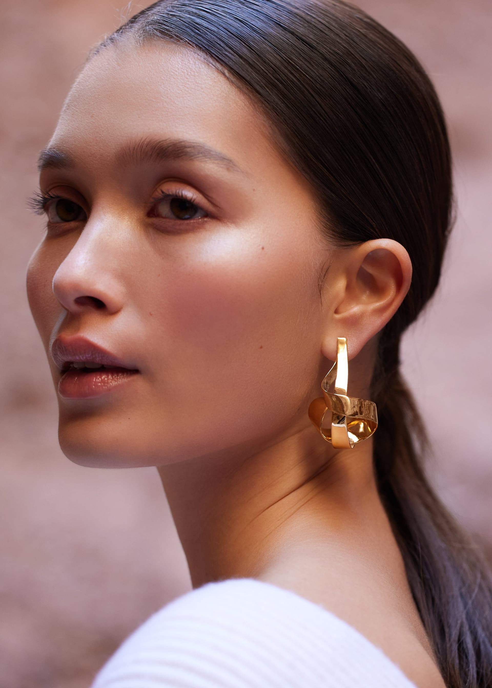 Boucles d’oreilles Spirales Éole - Dorée à l’or 24 carats - Photo 2