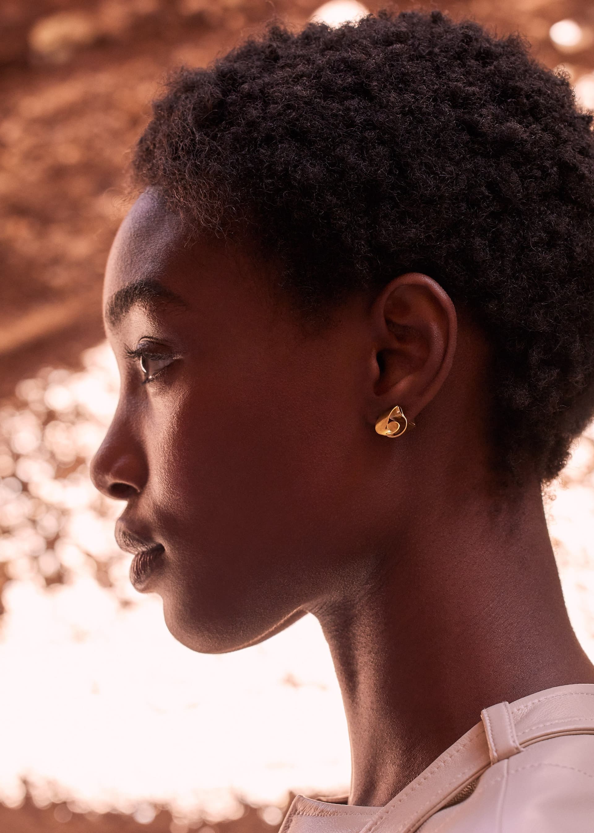 Puces d’oreilles Éole - Dorée à l’or 24 carats - Photo 1