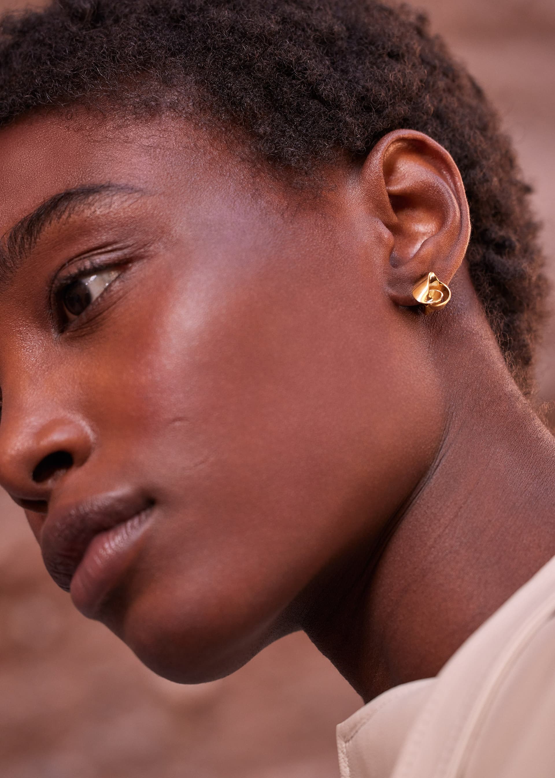 Puces d’oreilles Éole - Dorée à l’or 24 carats - Photo 3