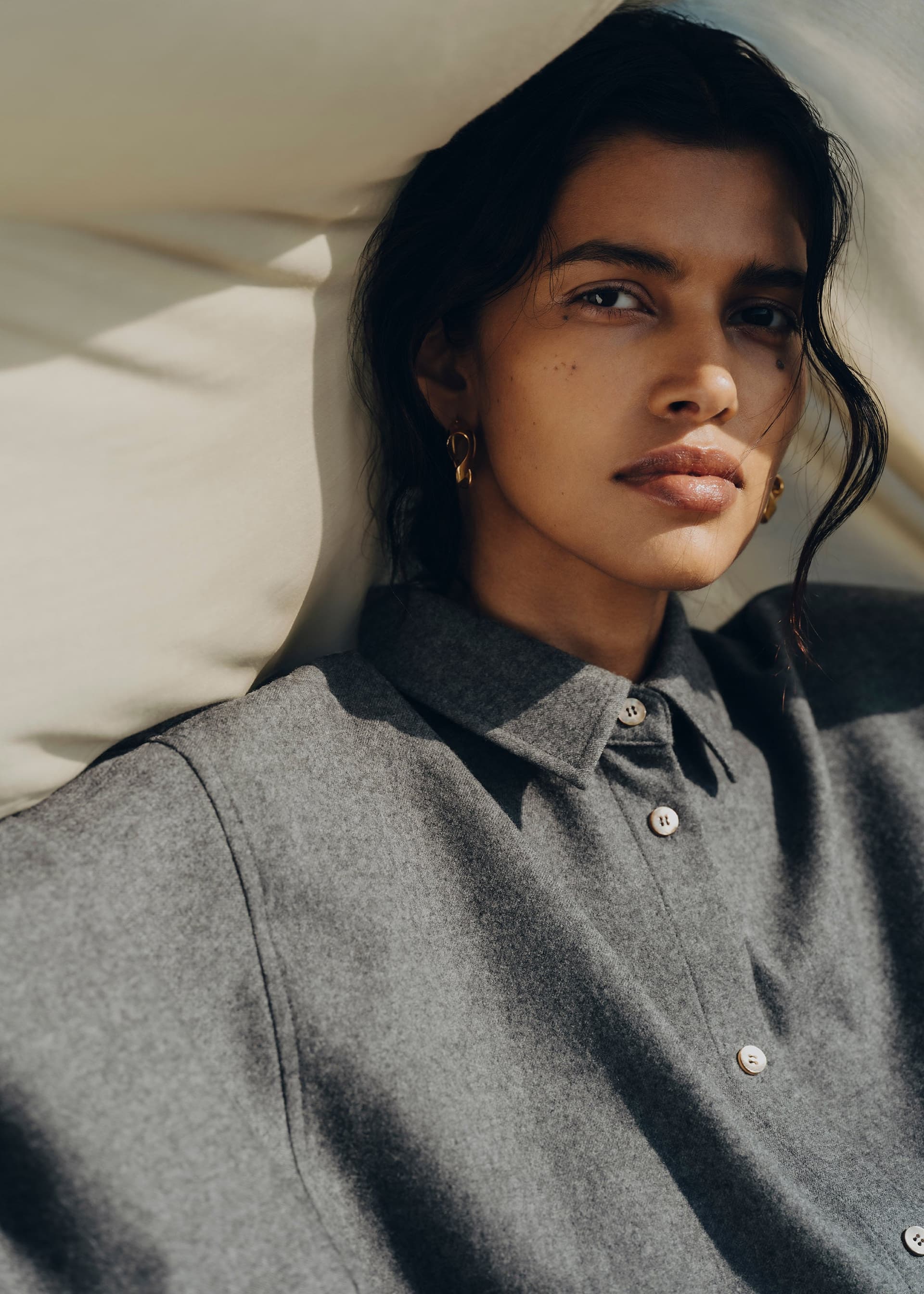 Créoles ondulées Éole - Dorée à l'or 24 carats - Photo 5