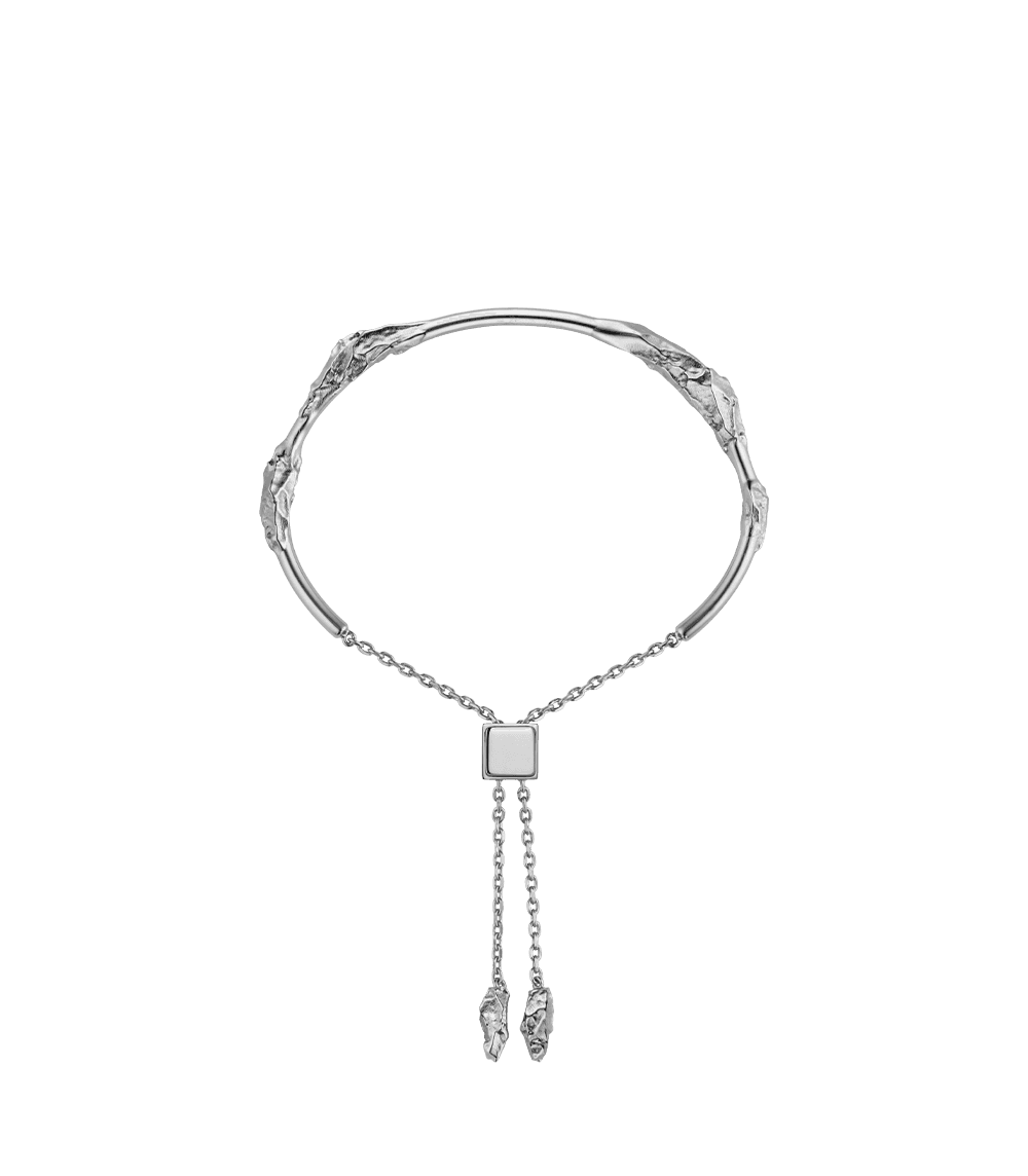 Jonc Eroz - Argentée en laiton rhodié