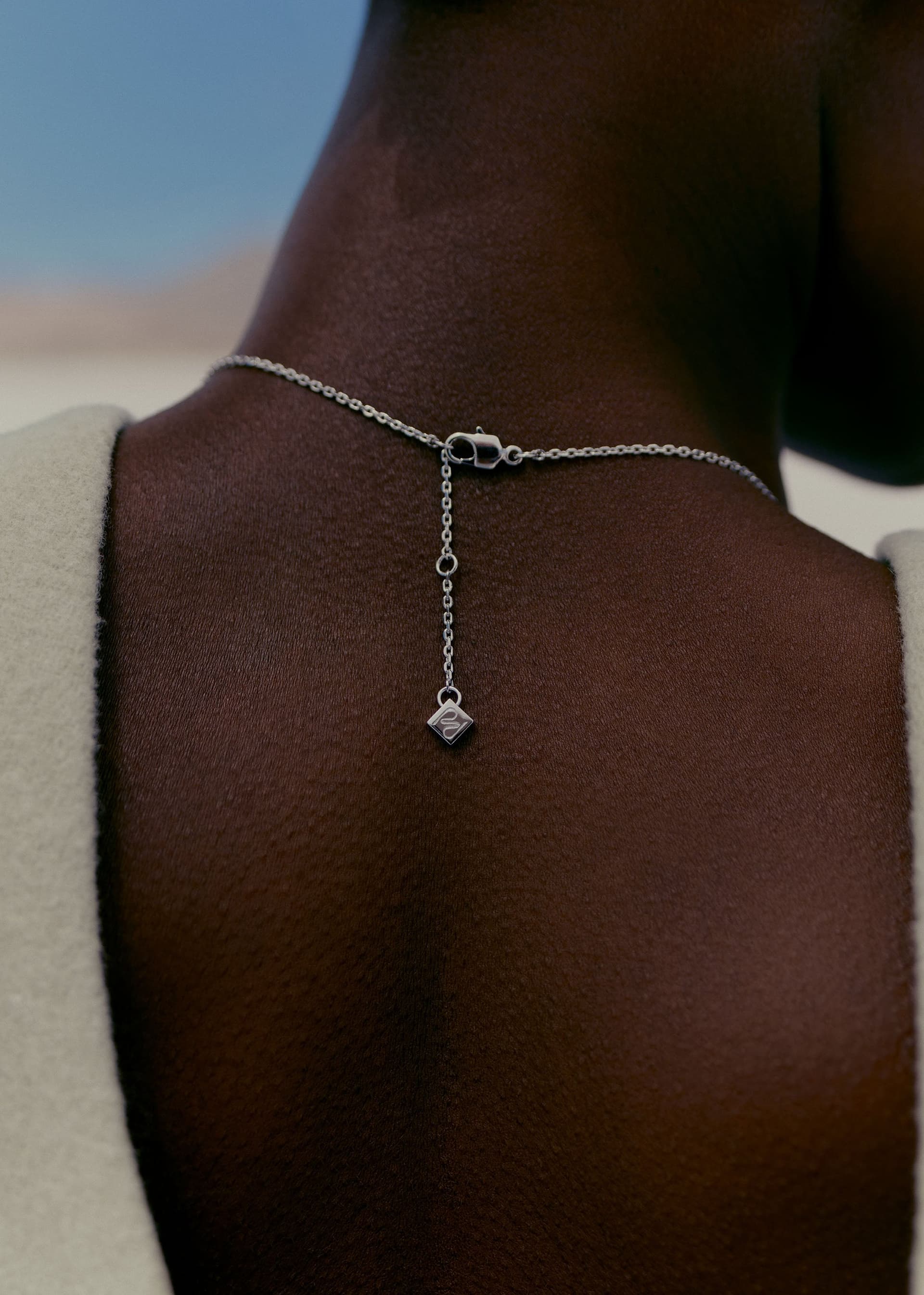 Double Chaîne Eroz - Argentée en laiton rhodié - Photo 2