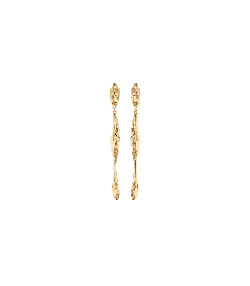 Boucles d’oreilles pendantes Eroz - Dorée à l’or 24 carats