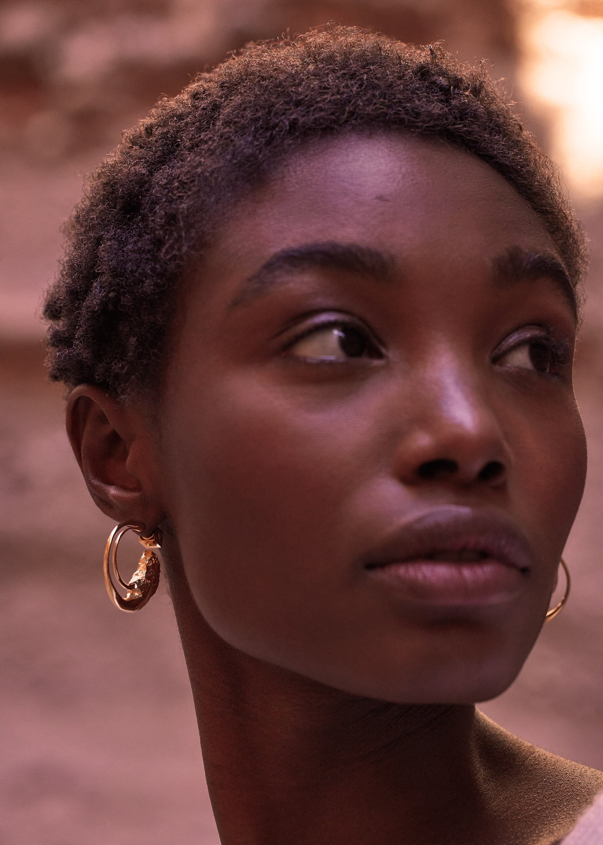 Créoles Eroz - Dorée à l’or 24 carats - Photo 1