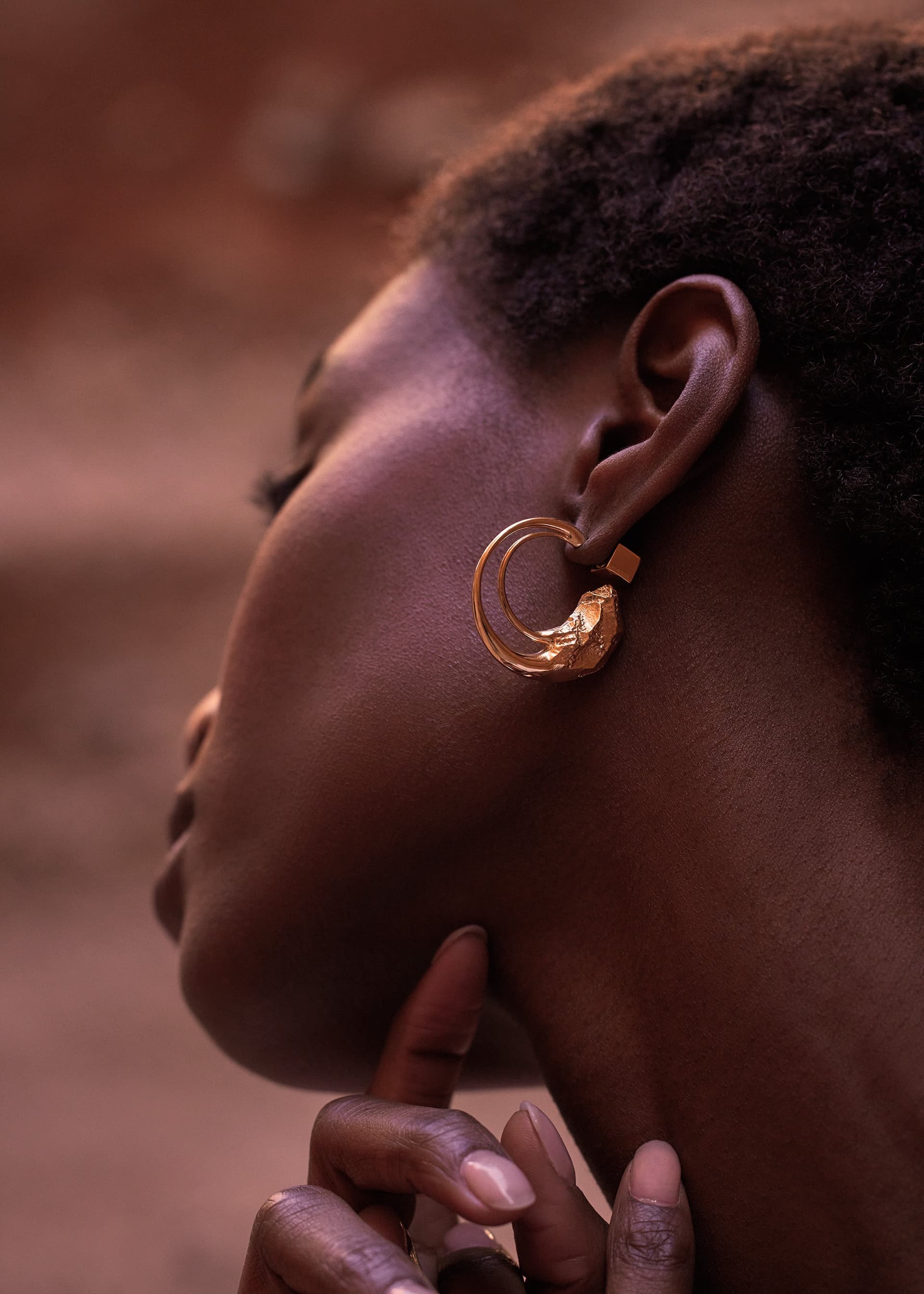 Créoles Eroz - Dorée à l’or 24 carats - Photo 3