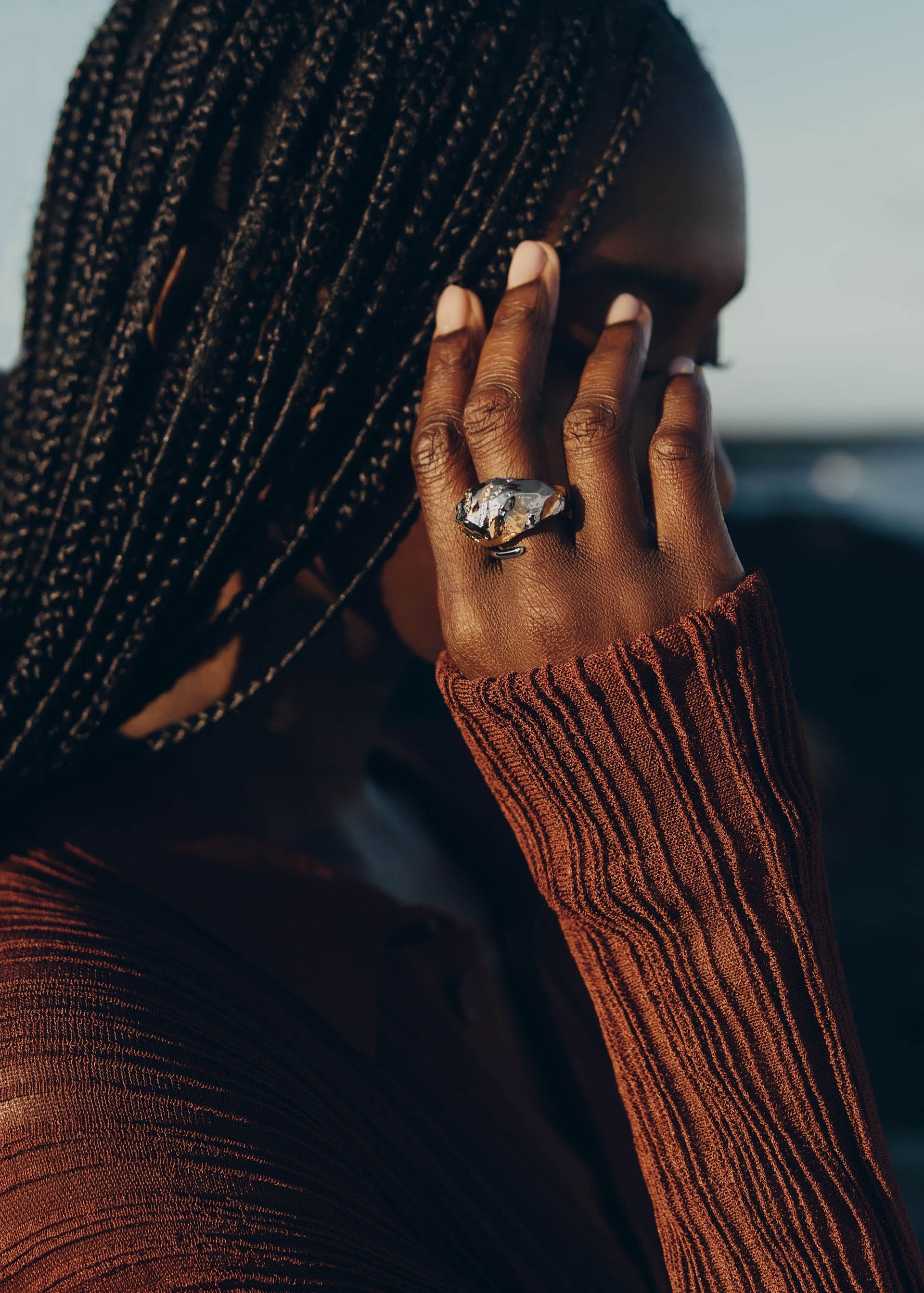 Bague Eroz - Duo palladium et dorure 24 carats - Photo 1