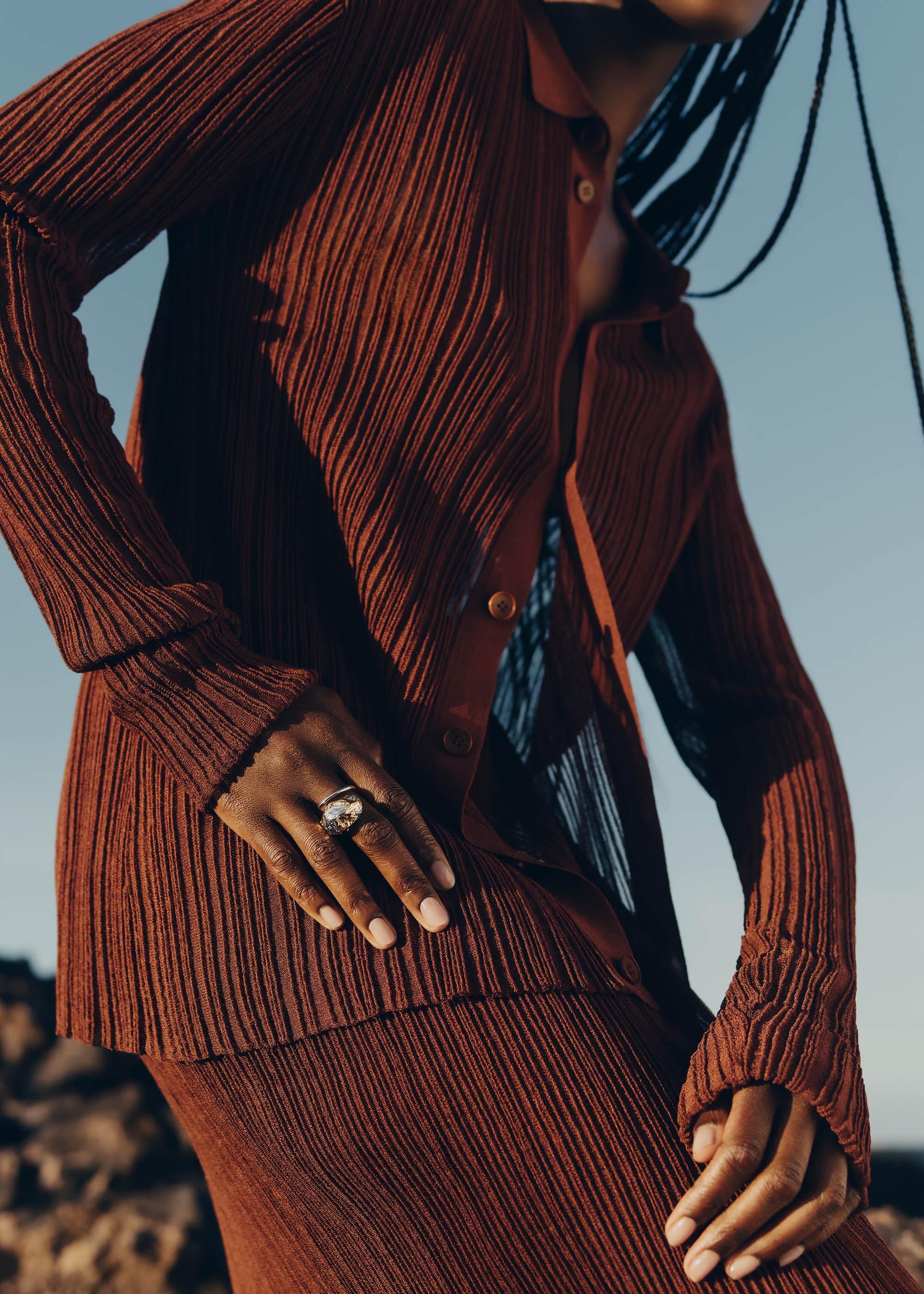 Bague Eroz - Duo palladium et dorure 24 carats - Photo 4