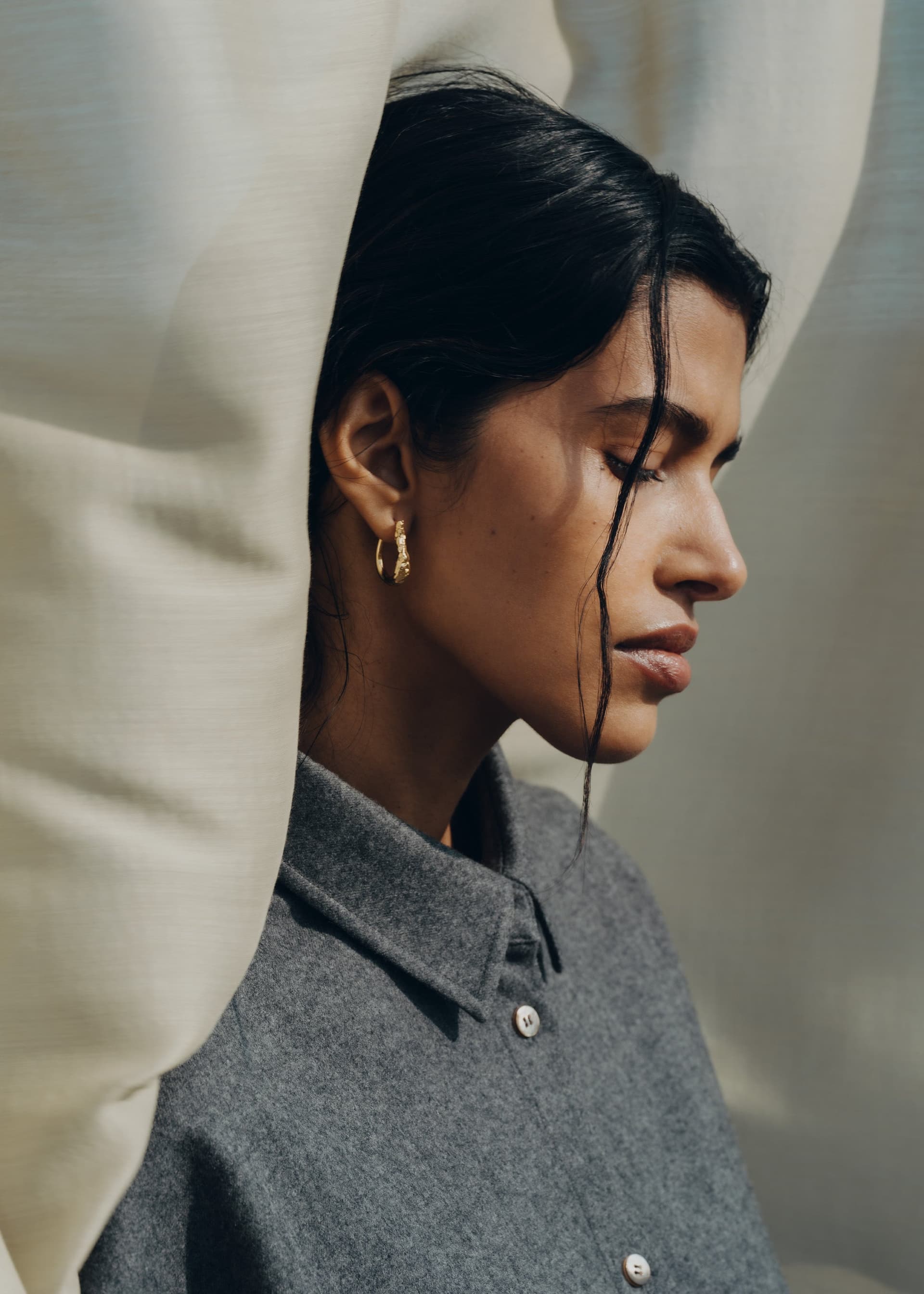 Créoles Slim Eroz - Dorée à l’or 24 carats - Photo 2