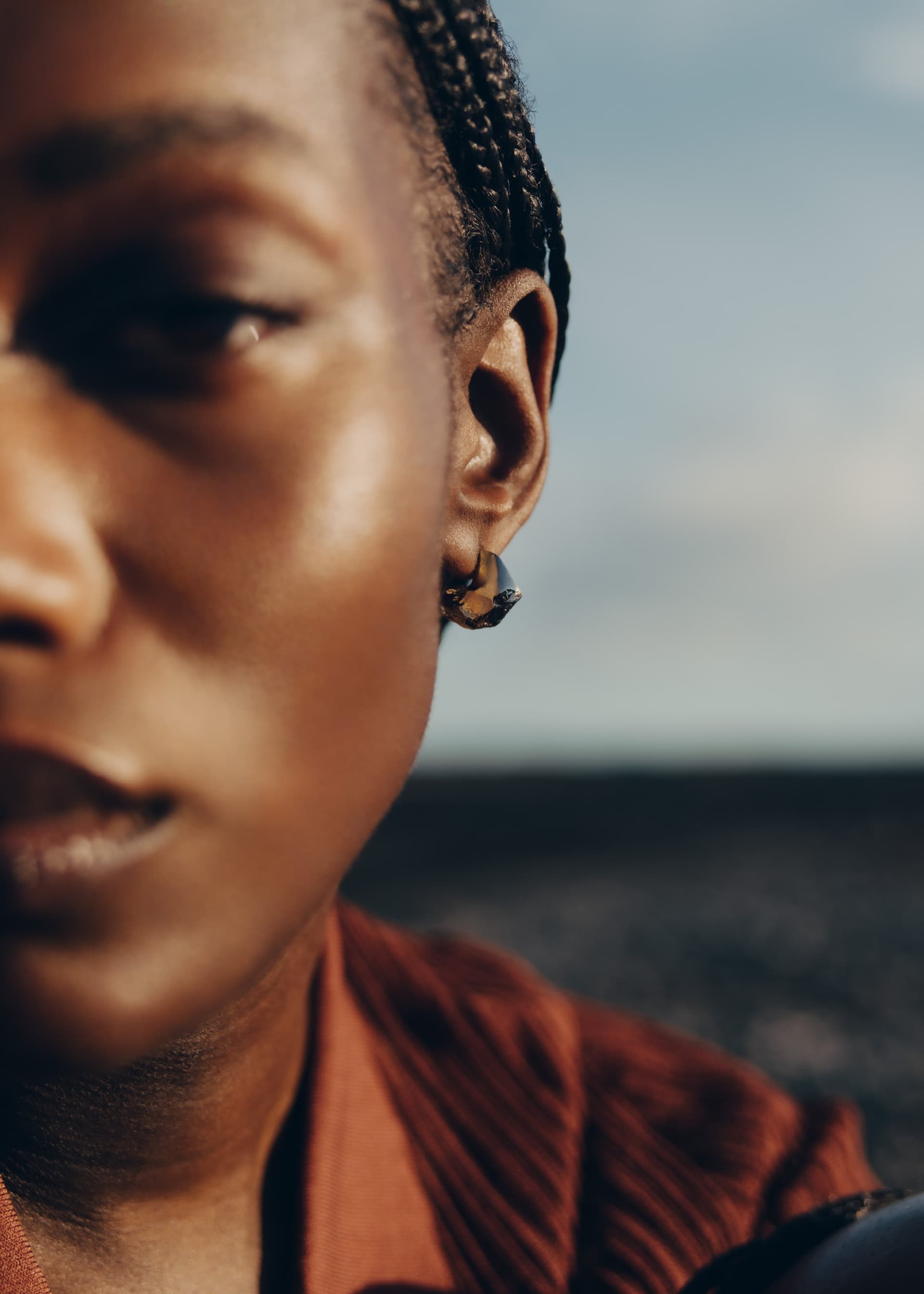 Puces d’oreilles Eroz - Duo palladium et dorure 24 carats - Photo 2