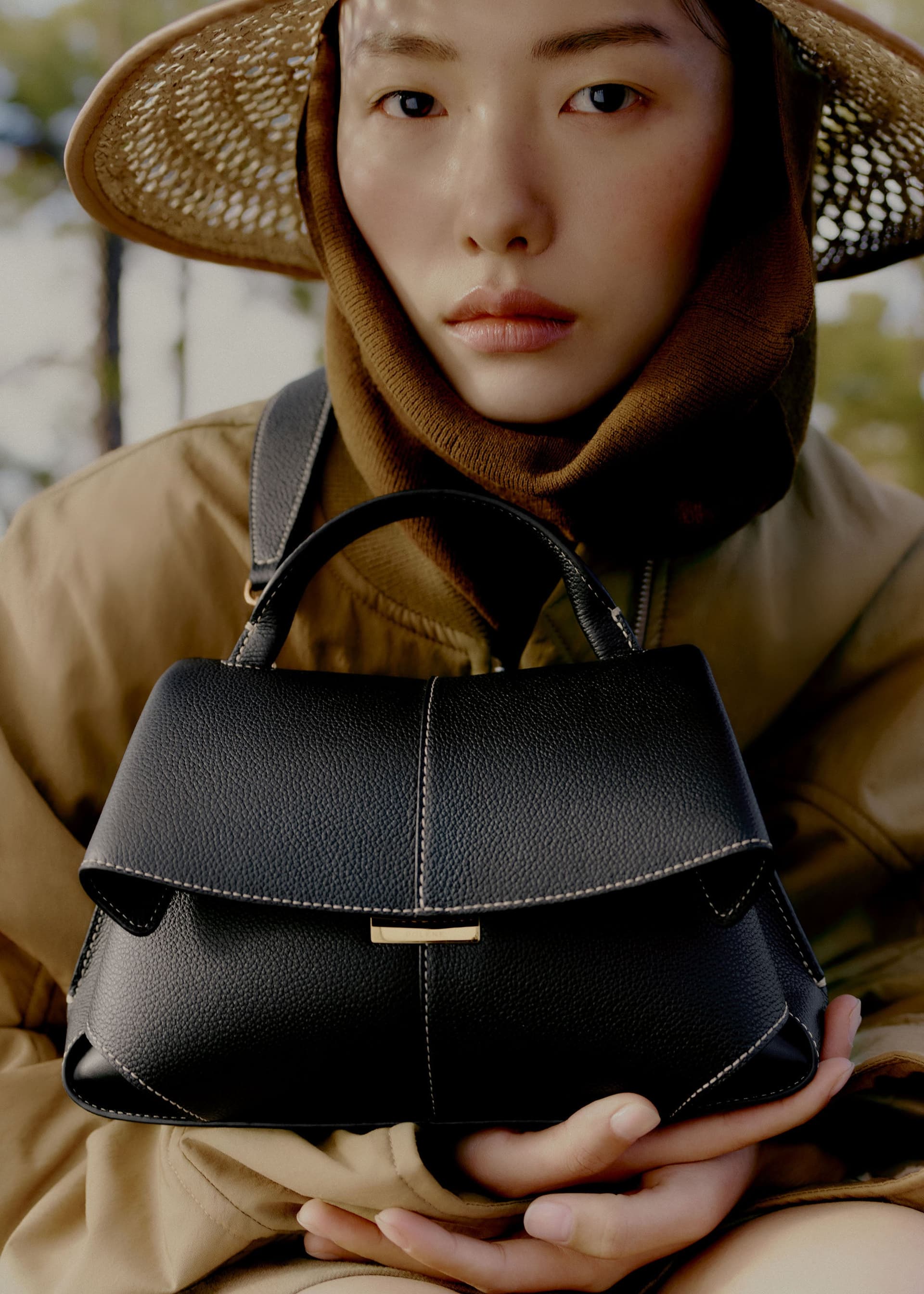 Mokki Mini - Noir Coutures Ecrues Grainé - Photo 1