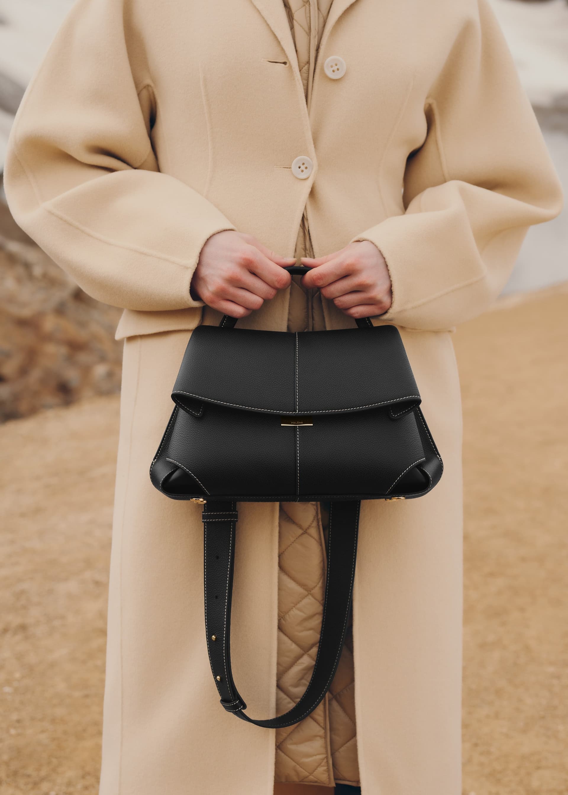 Mokki - Noir Coutures Ecrues Grainé - Photo 6