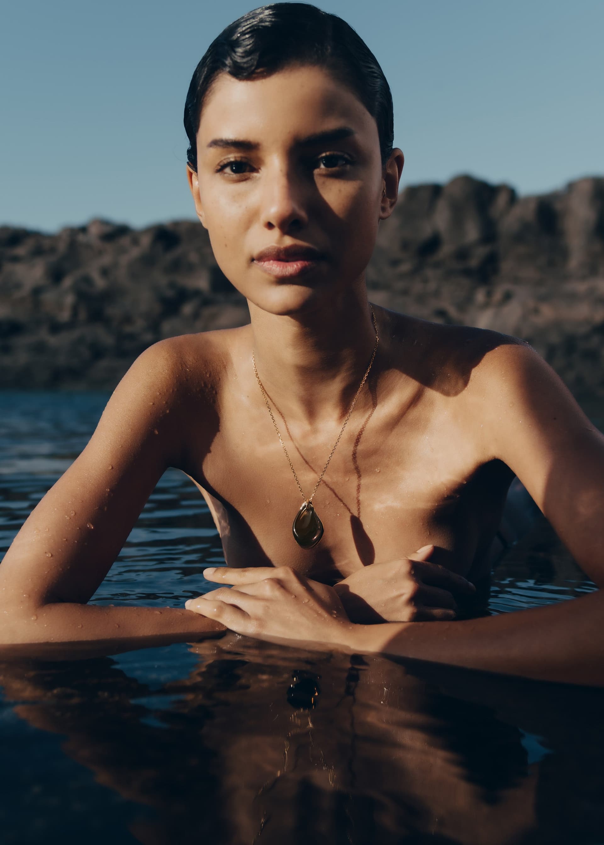 Pendentif Naé - Verre fumé - Photo 1