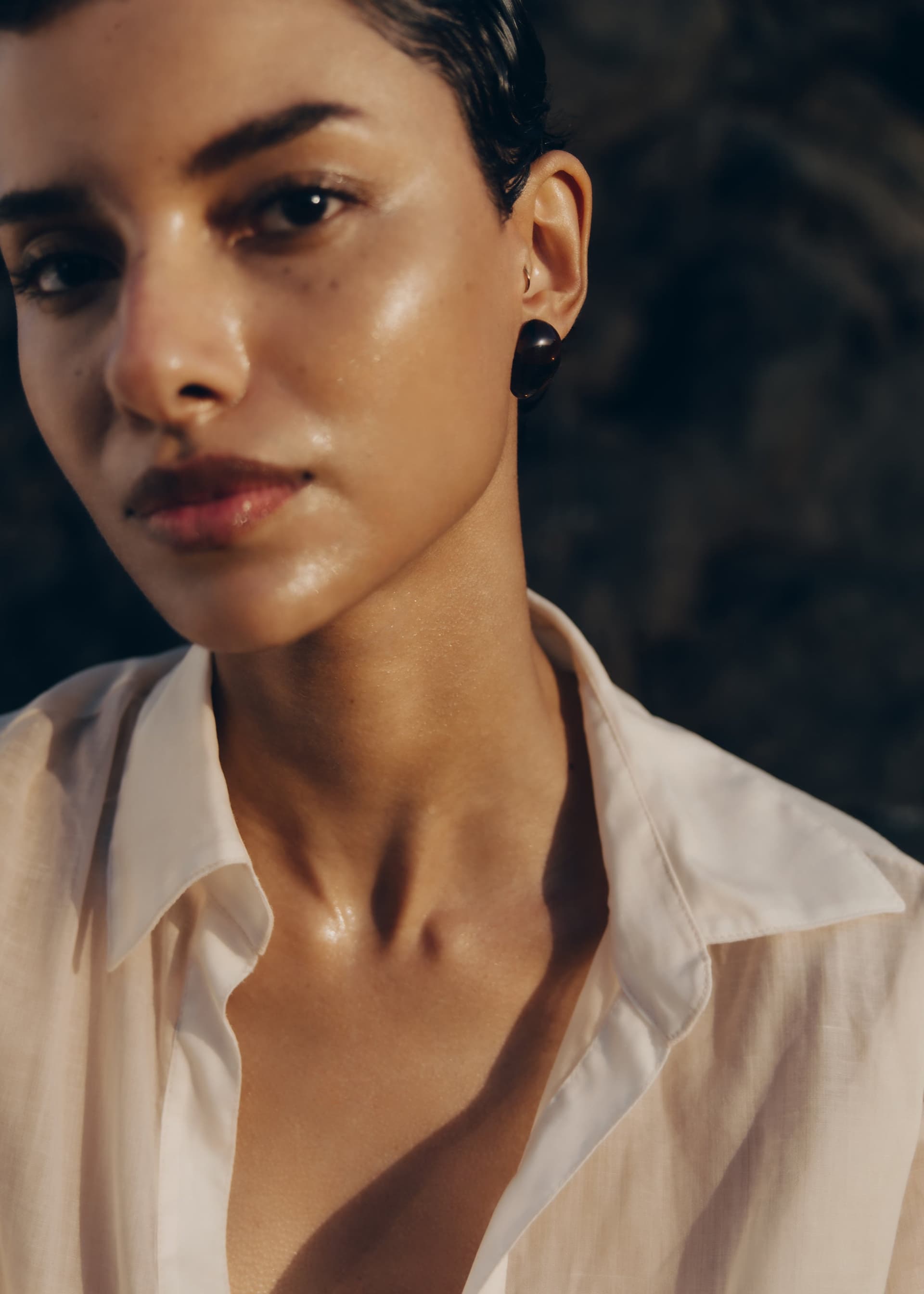 Puces d'oreilles Naé - Verre fumé - Photo 2