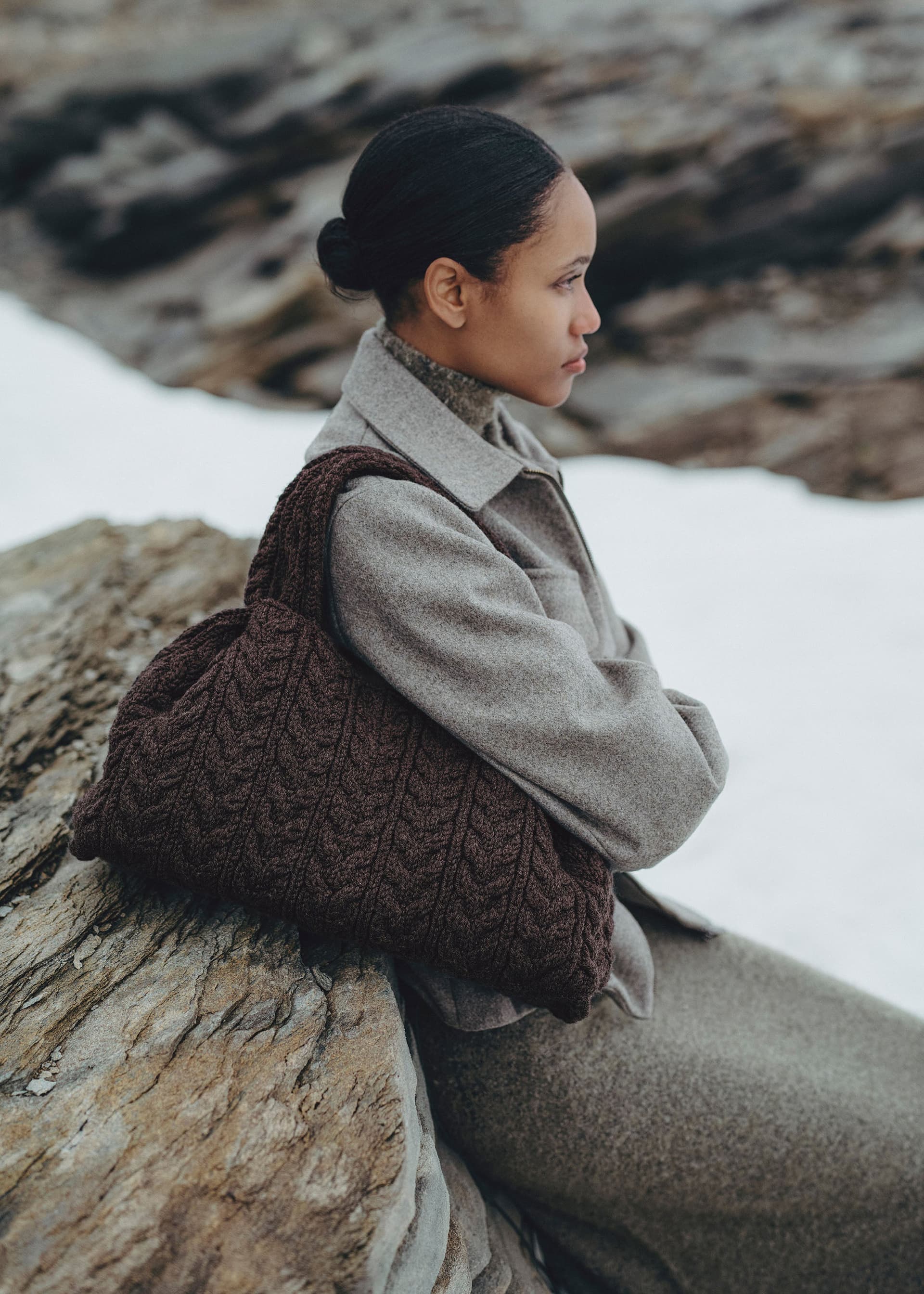 Numéro Neuf Large - Ébène Mérinos - Photo 2