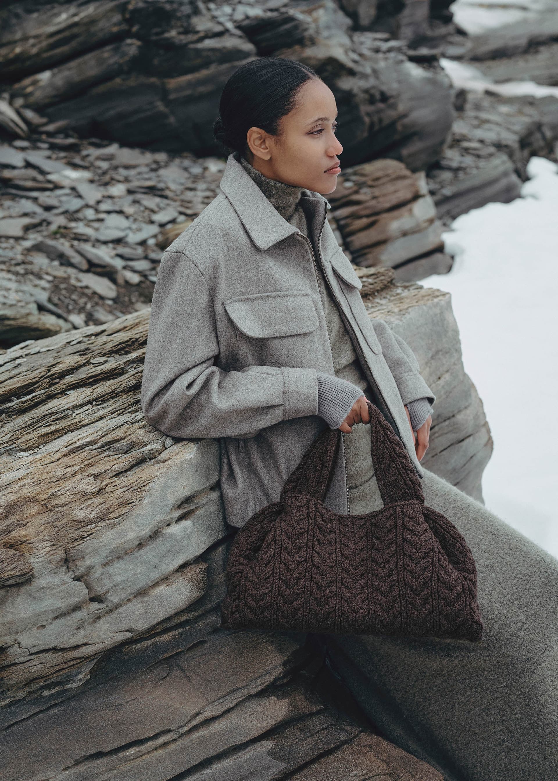 Numéro Neuf Large - Ébène Mérinos - Photo 3