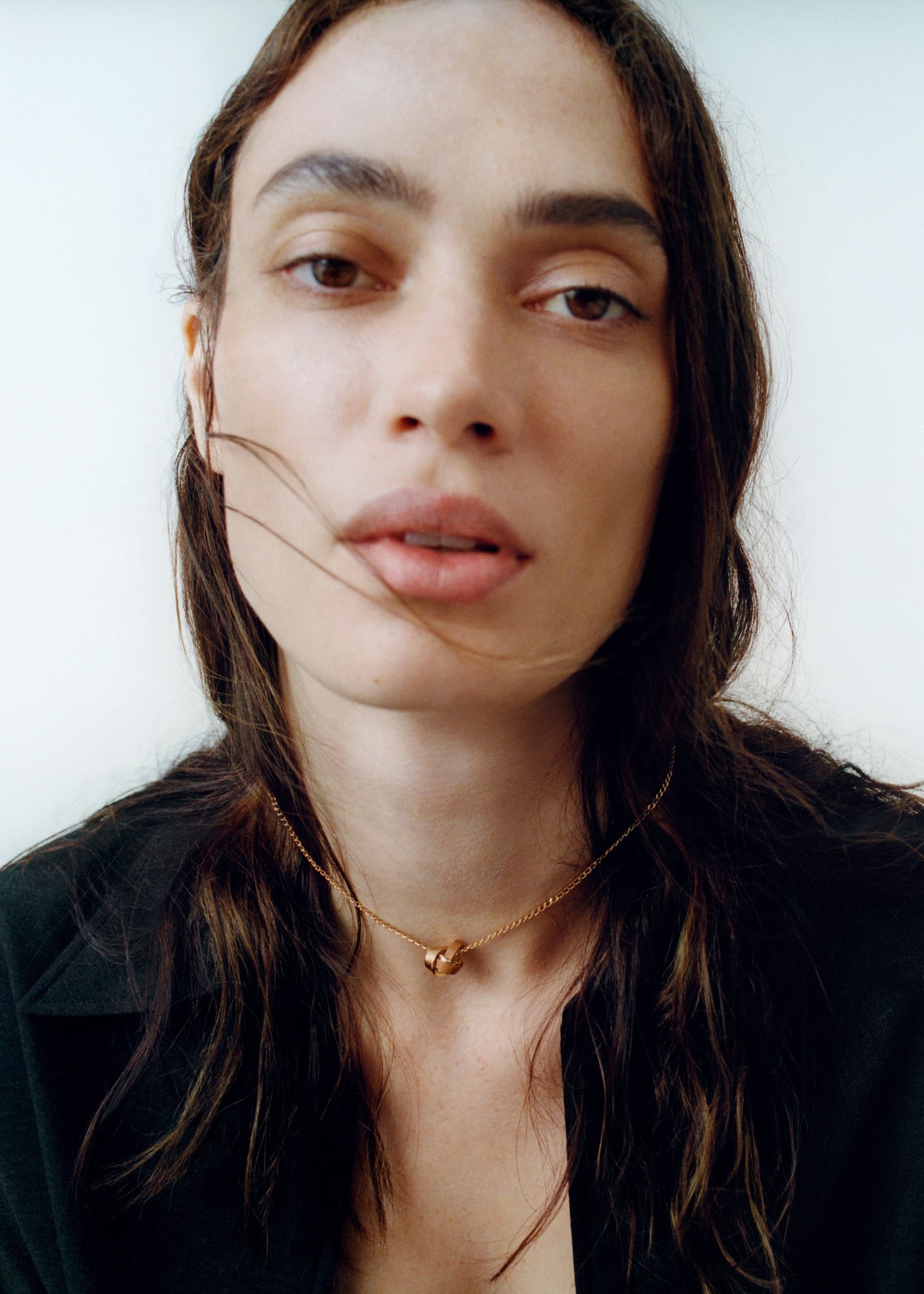 Collier Ormé - Dorée Cuir Camel - Photo 3