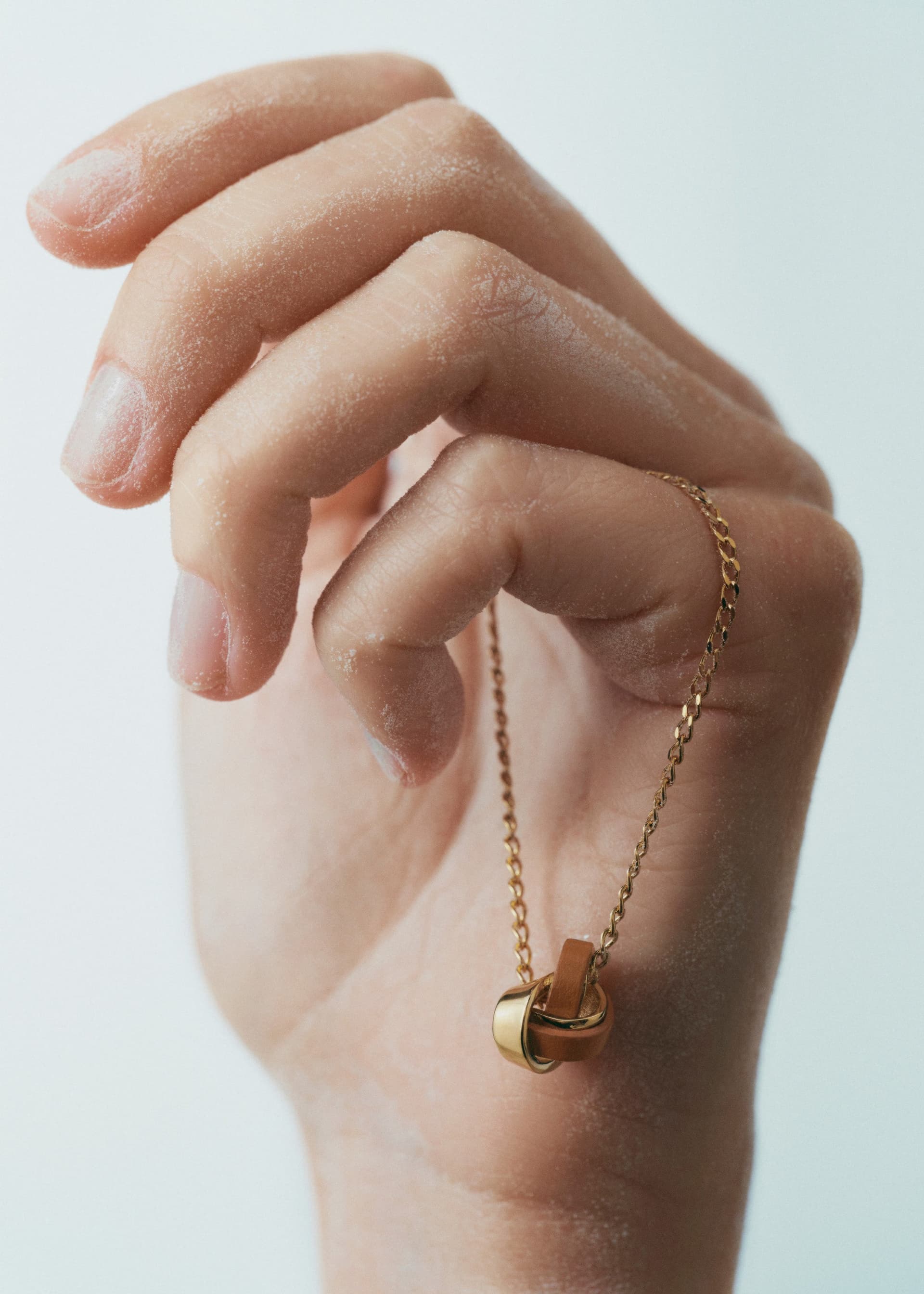 Collier Ormé - Dorée Cuir Camel - Photo 4