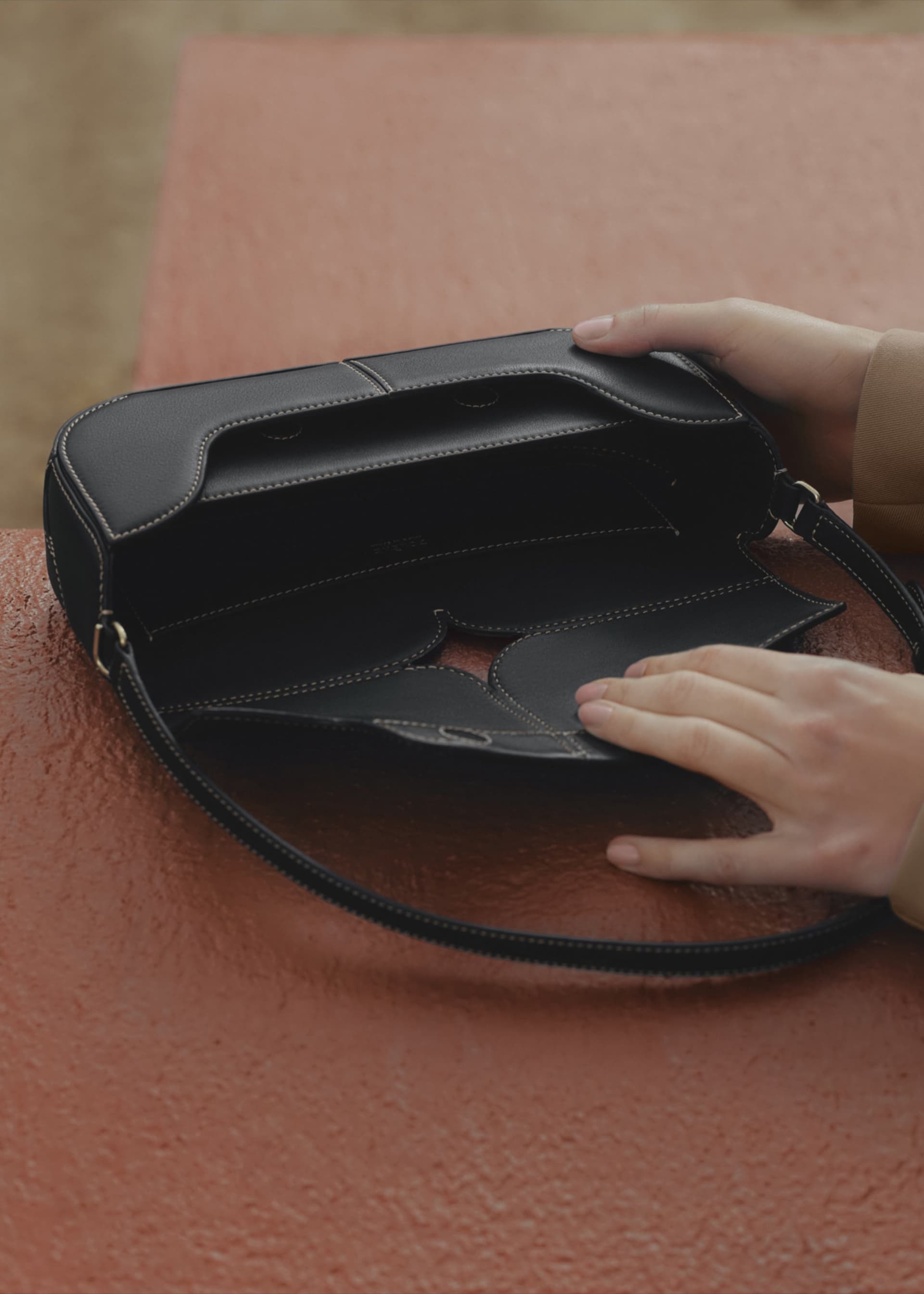 Osmo - Noir Coutures Écrues Lisse - Photo 4