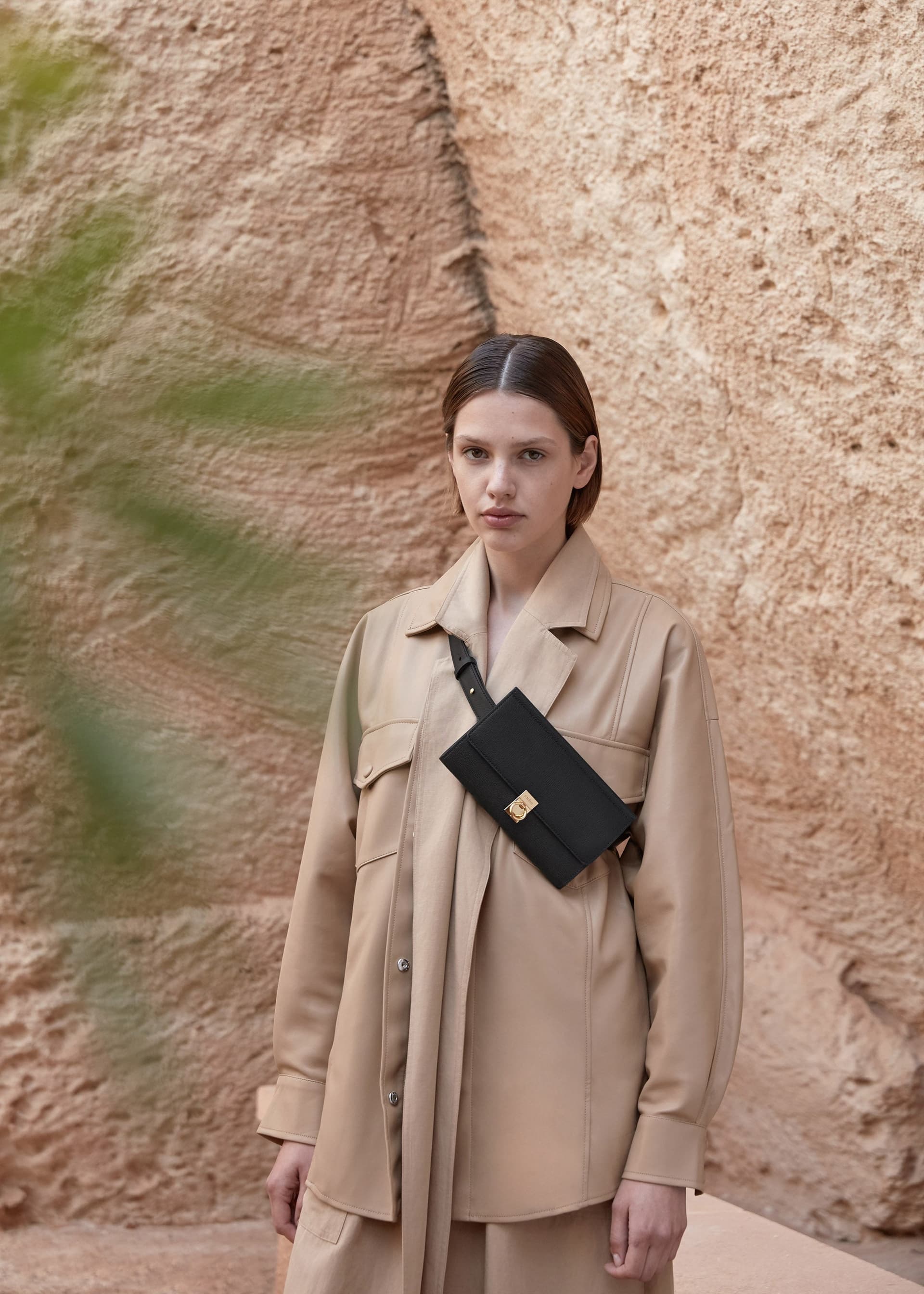 Portefeuille Numéro Sept ceinture - Noir Grainé - Photo 1