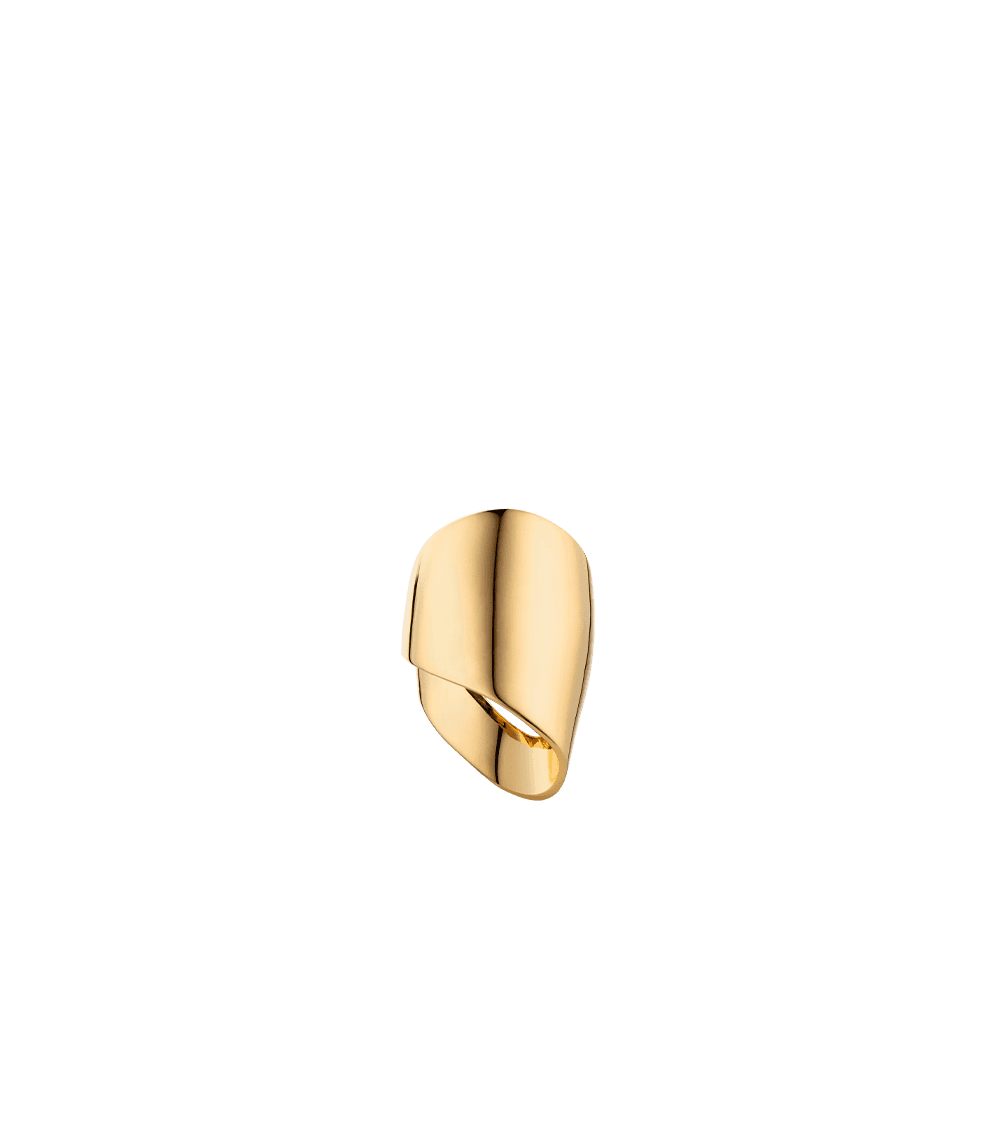 Bague Drapée Éole - Dorée à l’or 24 carats