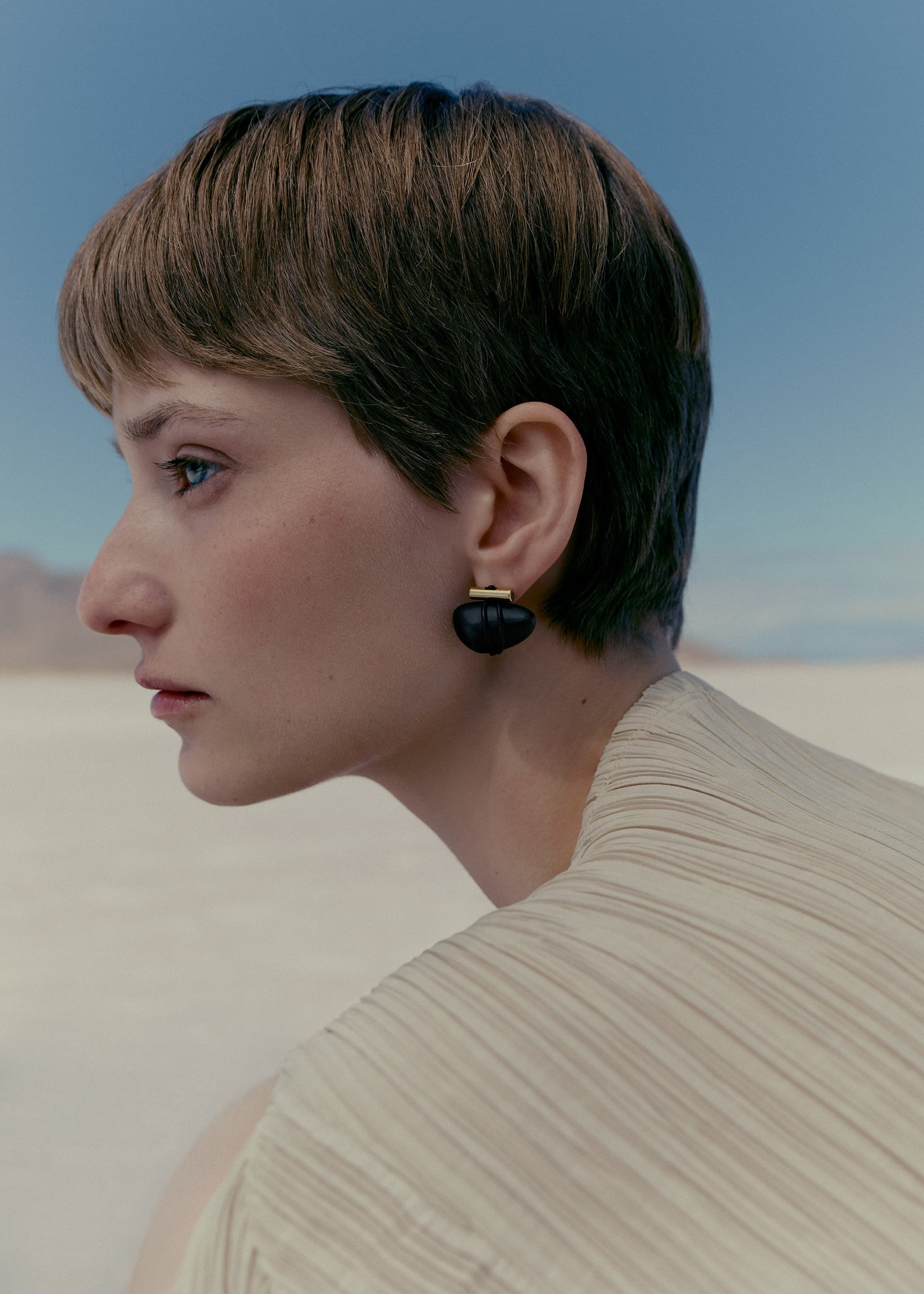 Puces d'oreilles Téré - Marbre Noir - Photo 3