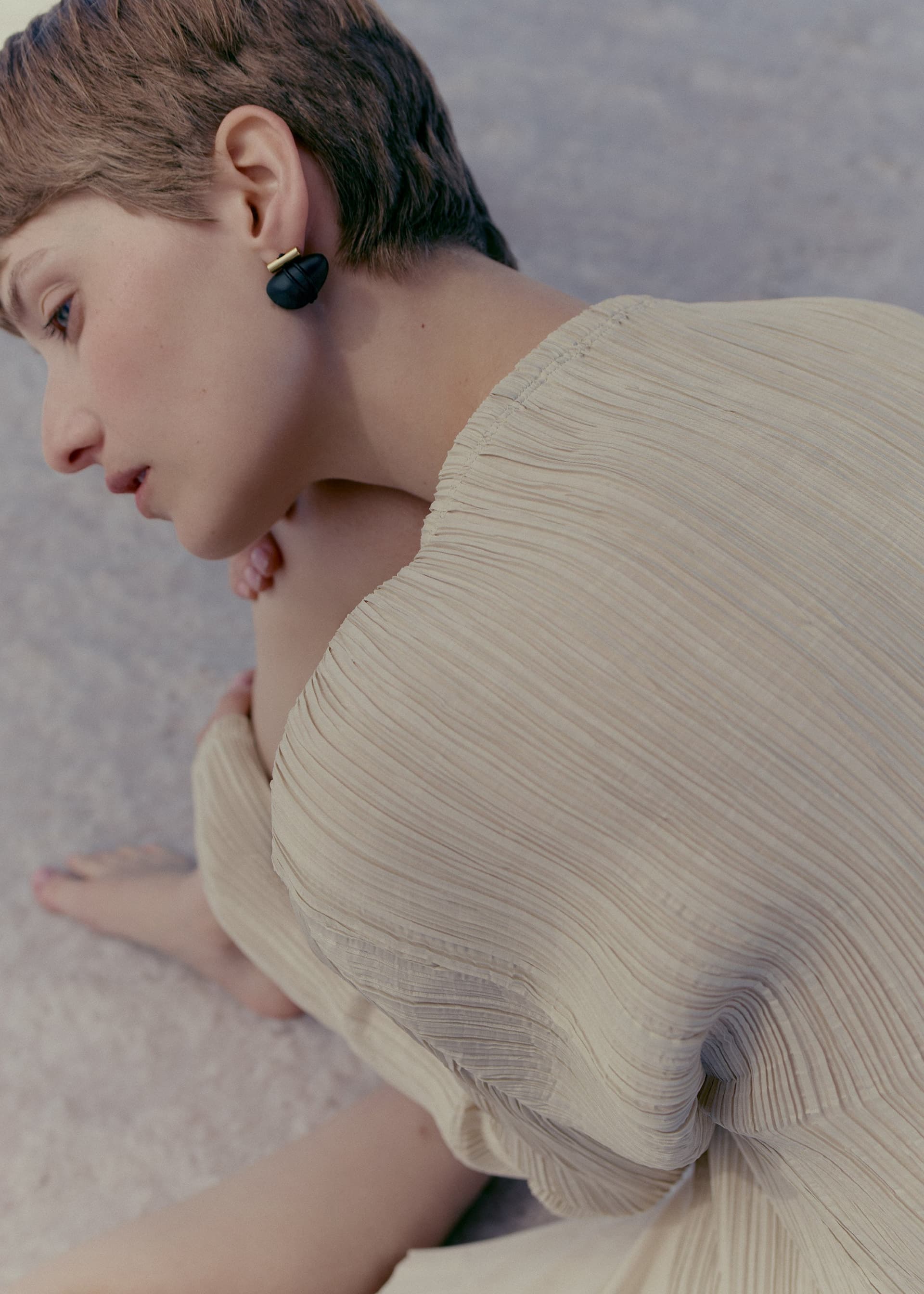 Puces d'oreilles Téré - Marbre Noir - Photo 4